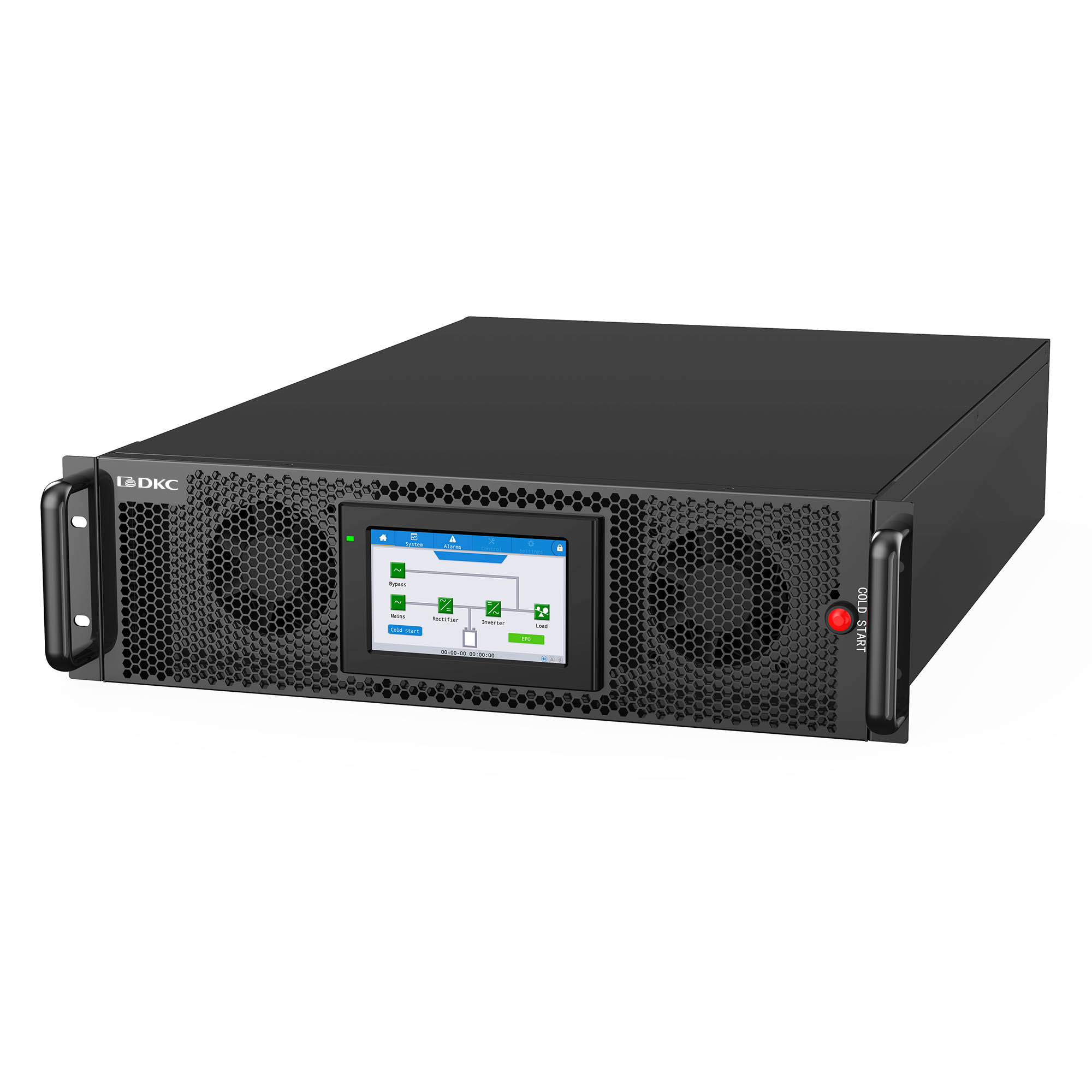 Three-phase UPS series TRIOMT 15kVA / 15kW, rack, without internal battery