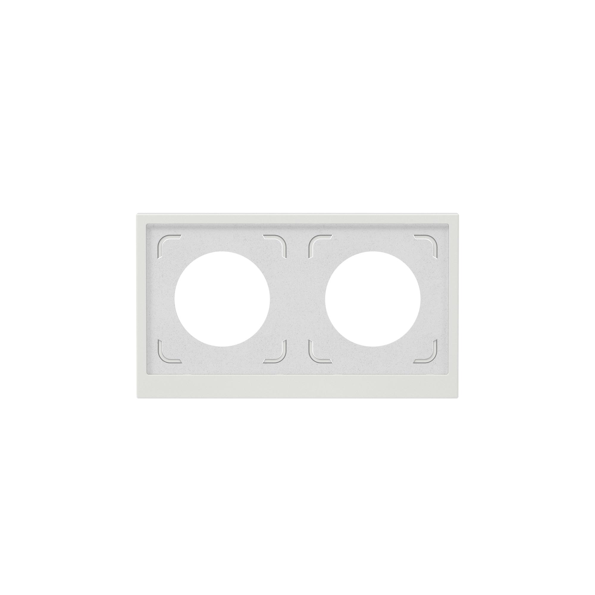 Рамка 2 поста IP44, KANT, белый песок