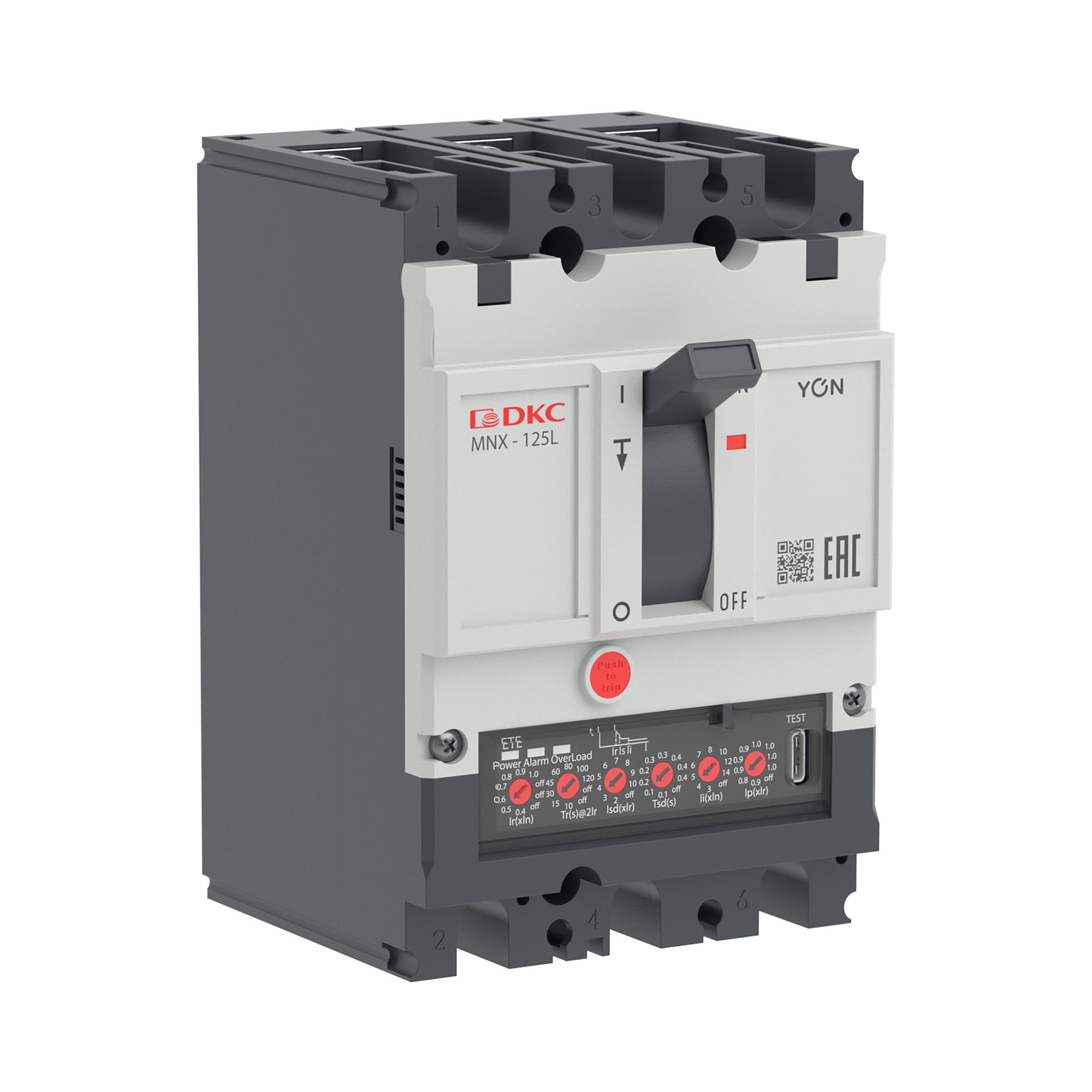 Автоматические выключатели в литом корпусе YON pro MNX Авт. выкл. YON pro MNX125L 4P 63A 70kA при AC415V расц. ETE DKC|ДКС