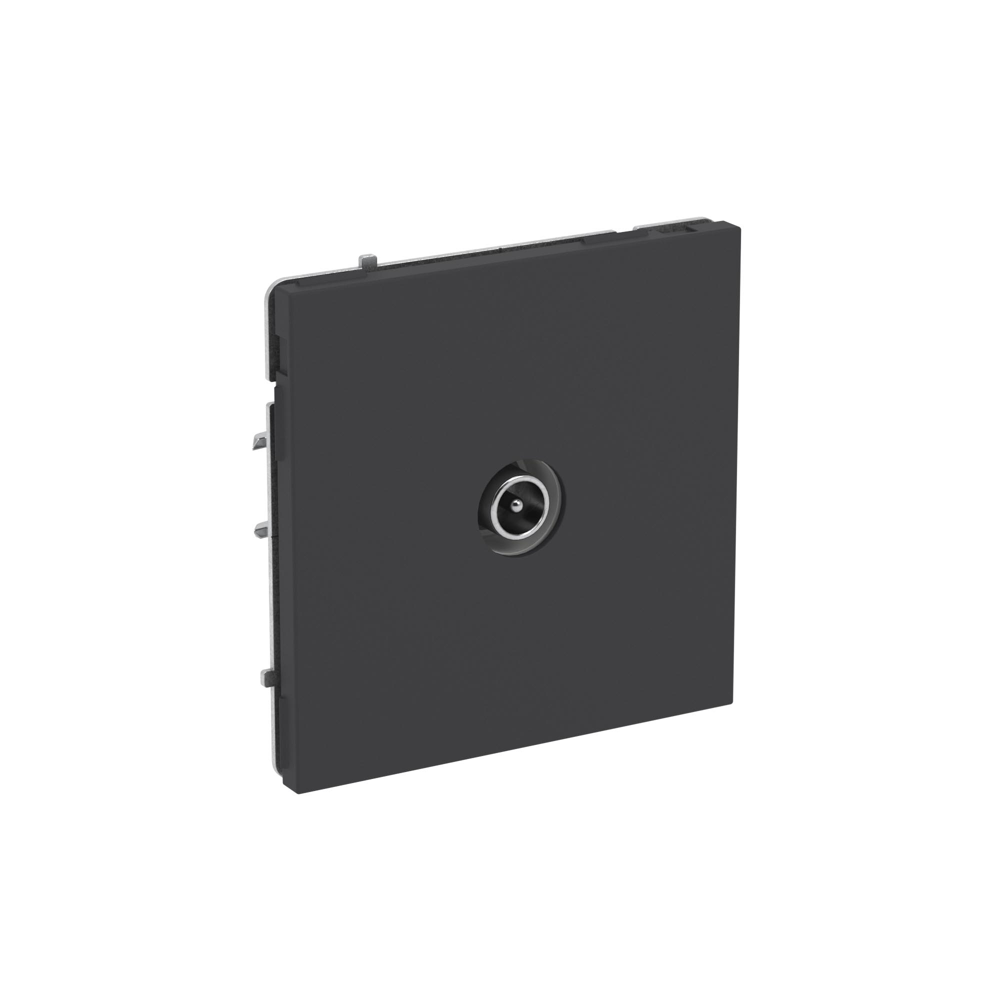 Розетка TV оконечная, KANT, черный уголь