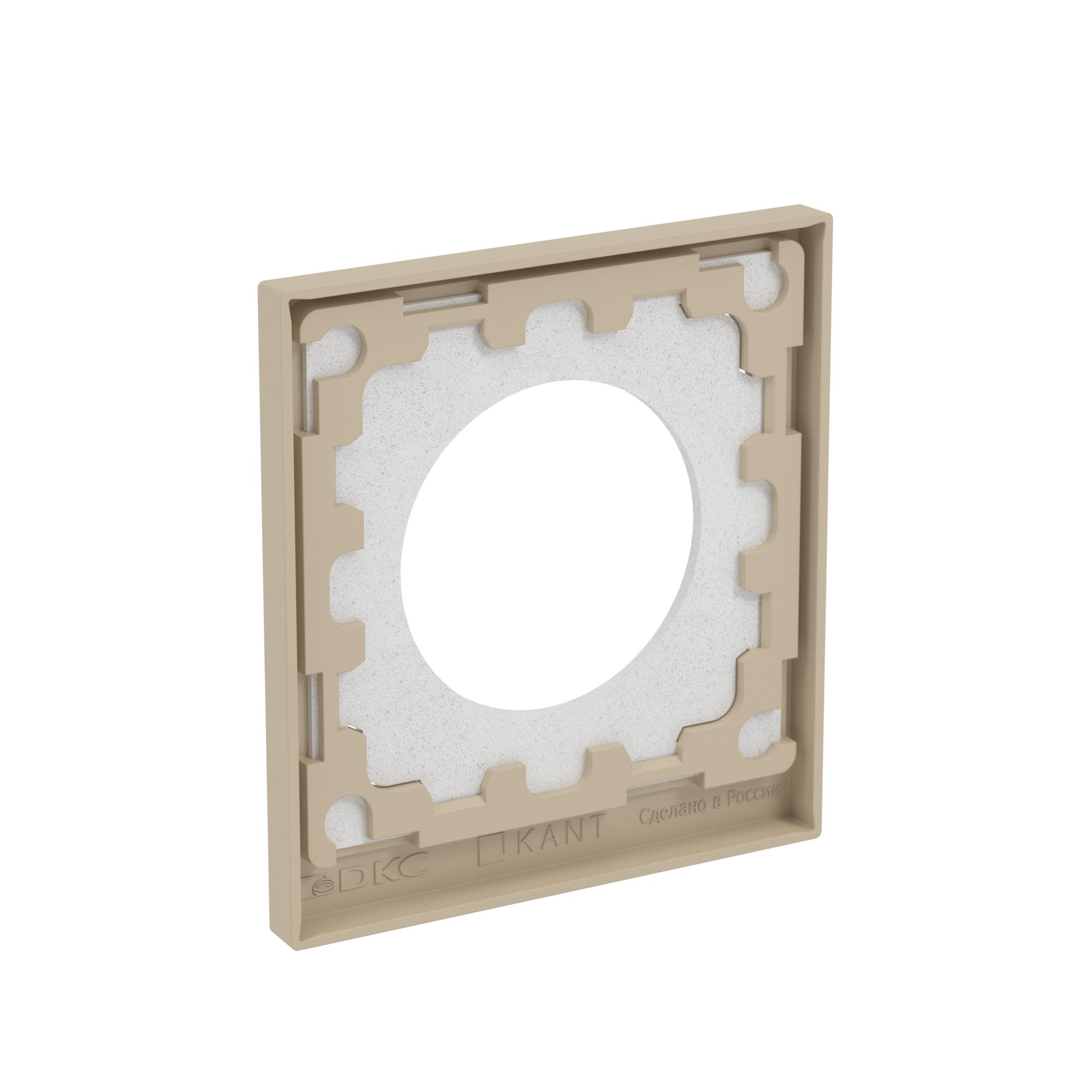 Рамка 1 пост IP44, KANT, ванильный марципан