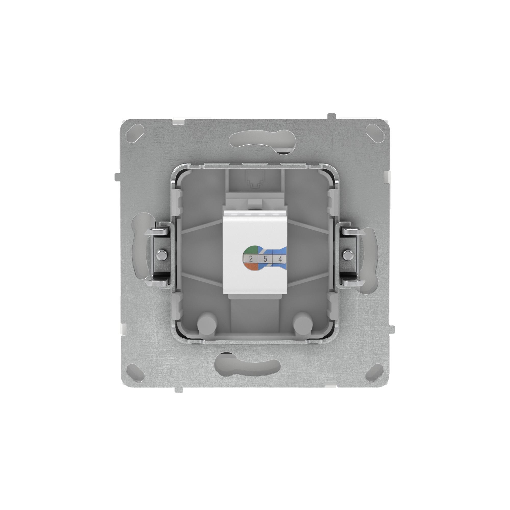 Компьютерная розетка RJ-45 без шторки, кат.5е одинарная, KANT, белый песок