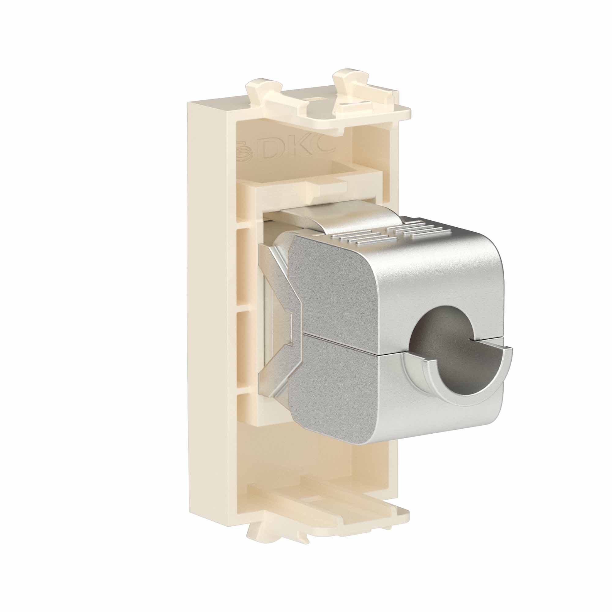 Компьютерная розетка RJ-45 без шторки модульная, кат.6А экранированная .