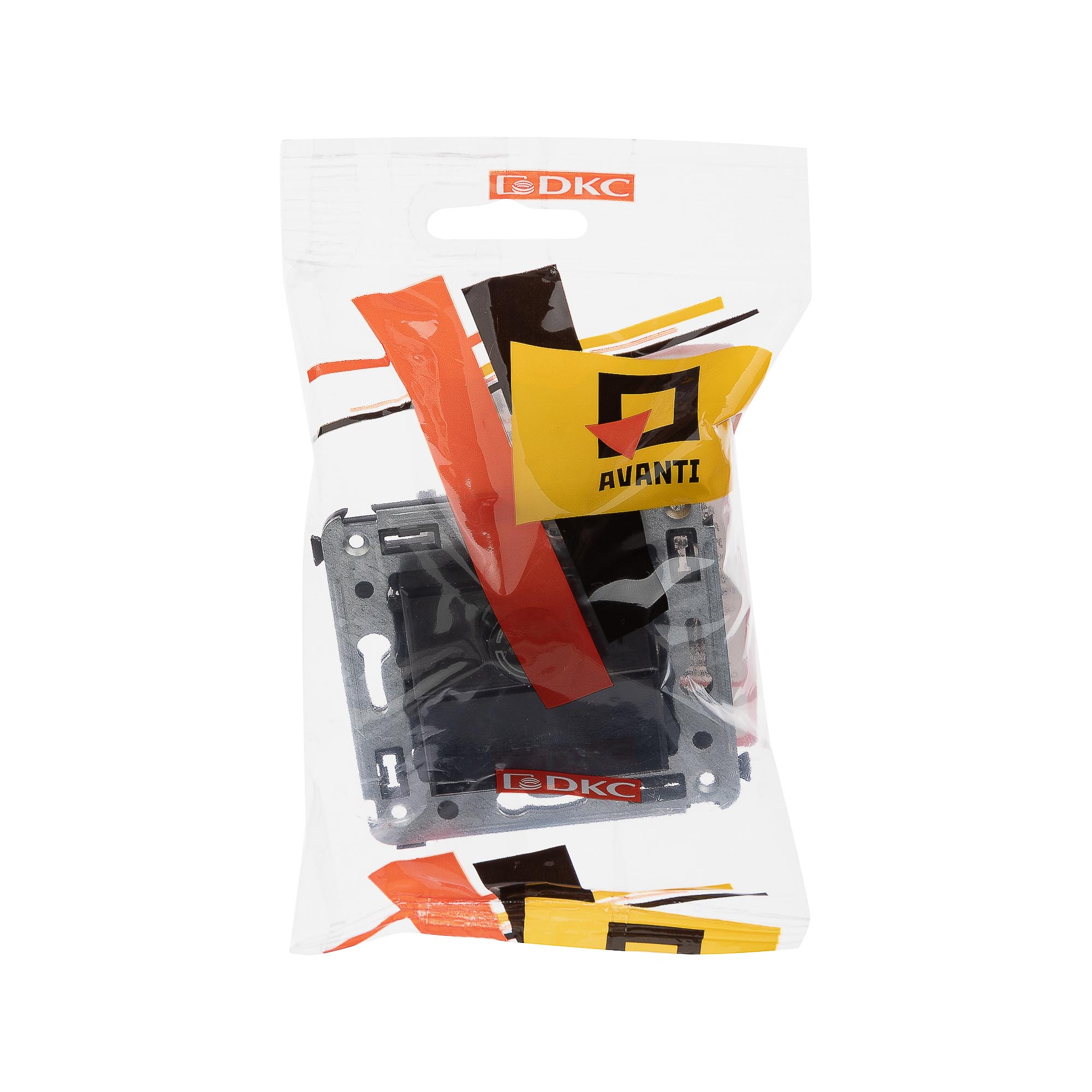 Диммер поворотный в стену, Avanti, черный квадрат