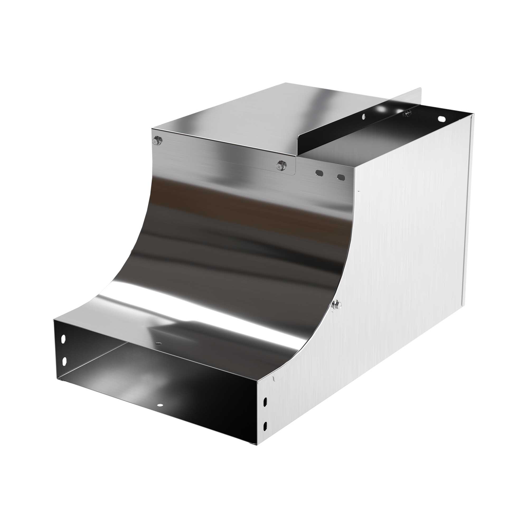 Комплектные аксессуары Угол CSSD 90 вертикальный внутренний переходник правосторонний осн.600 H50, нержавеющая сталь AISI 304, в комплекте с крепежными элементами и соединительными пластинами, необходимыми для монтажа DKC|ДКС