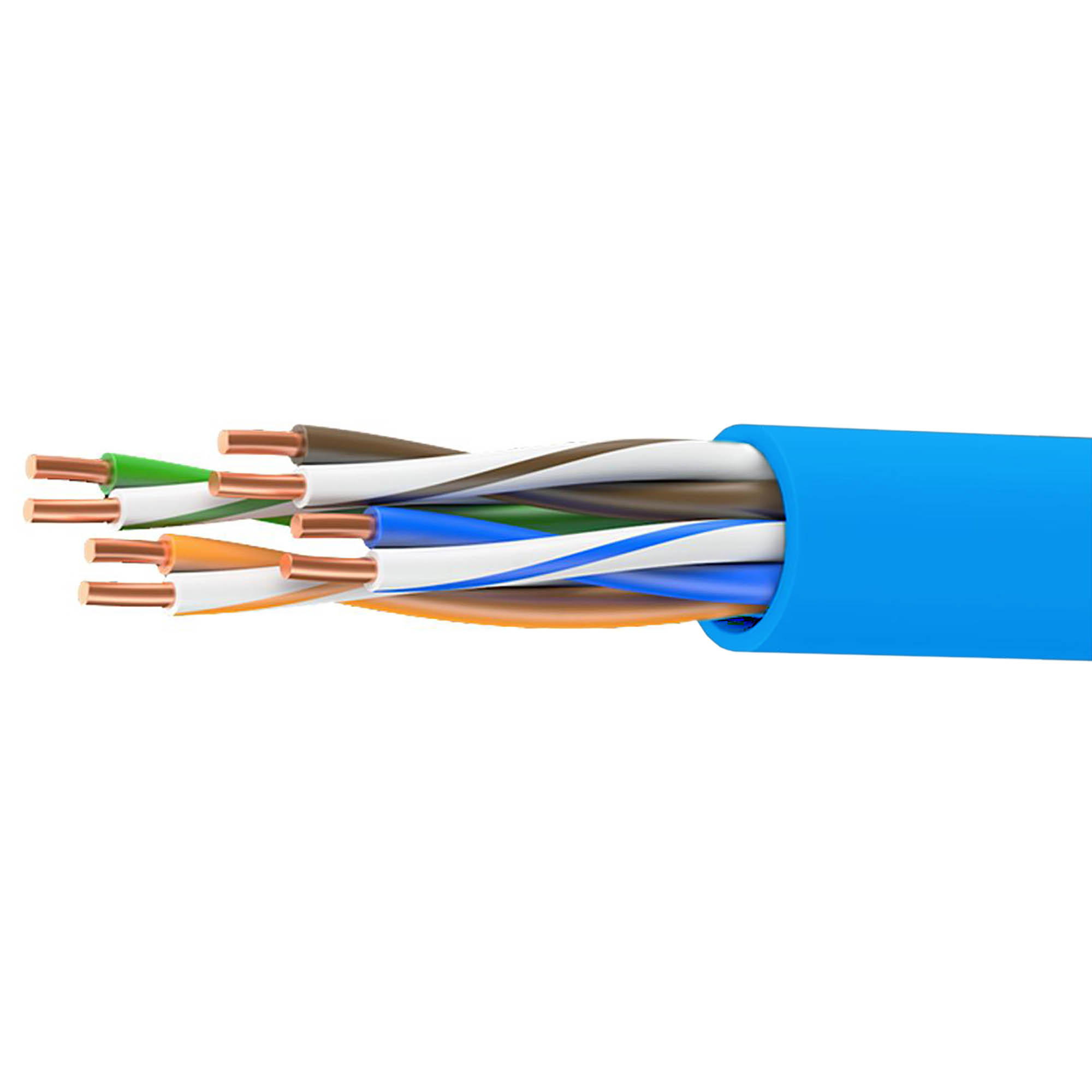 Кабель витая пара категории 5е Кабель витая пара кат. 5E неэкранированный U/UTP, 4 пары, нг(А)-LSLTx, цвет внешней оболочки синий, коробка 305 м DKC|ДКС