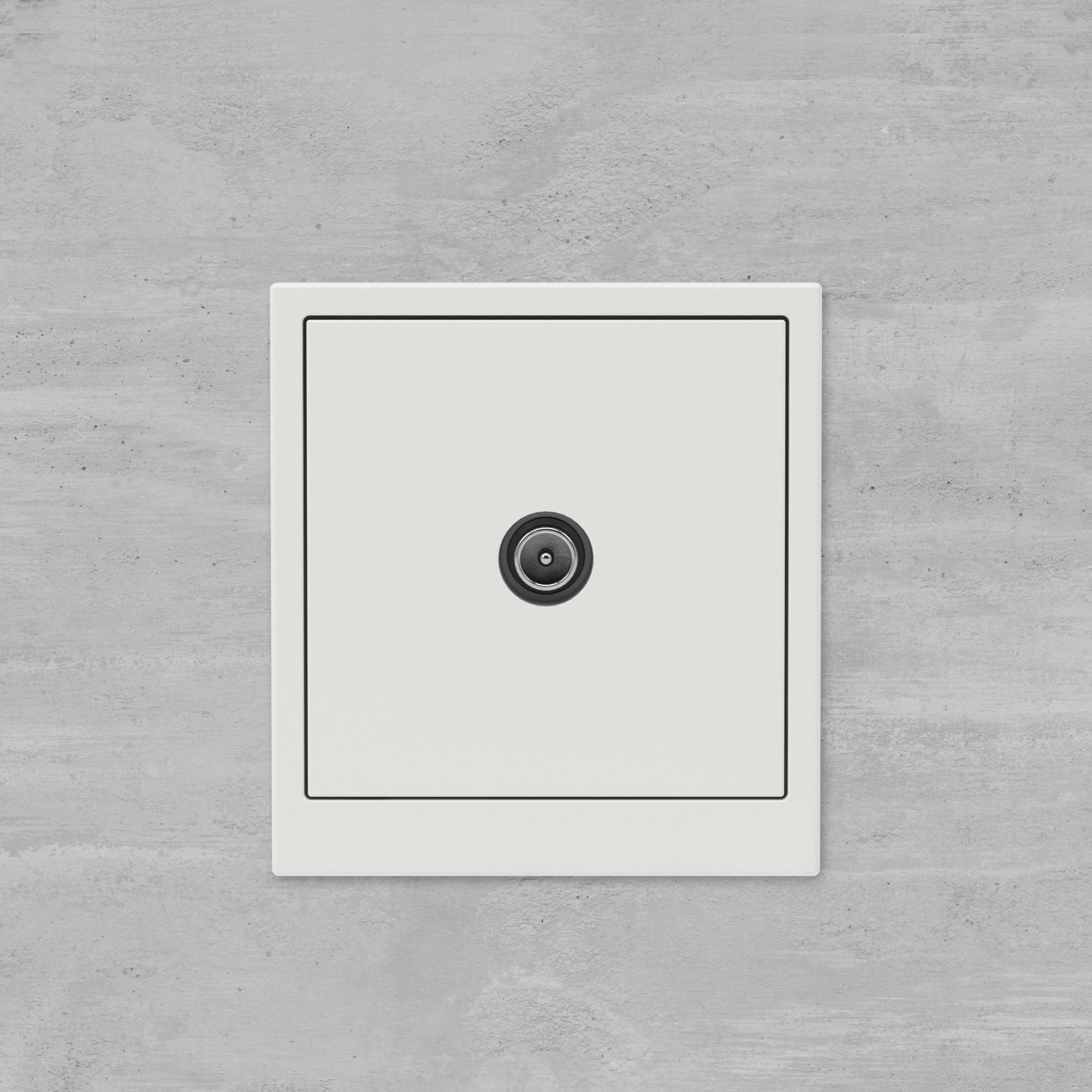 Розетка TV проходная, KANT, белый песок