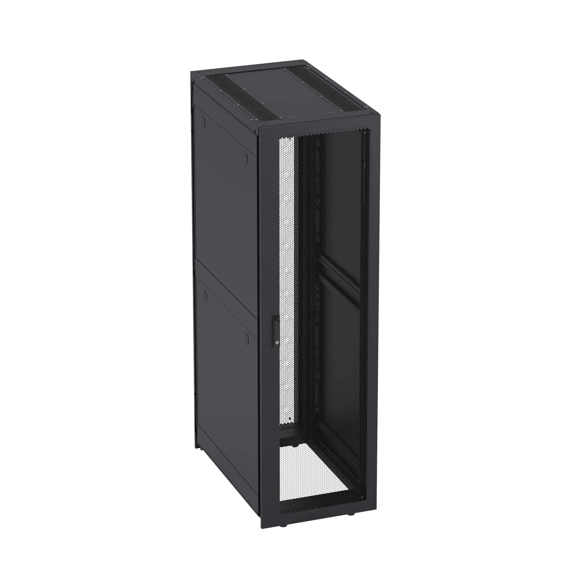 ЦОД шкафы (собранные) Шкаф напольный собранный 19'' IT-CQE-S для ЦОД,  48U 800x1000мм, без боковых панелей, черный RAL9005 DKC|ДКС