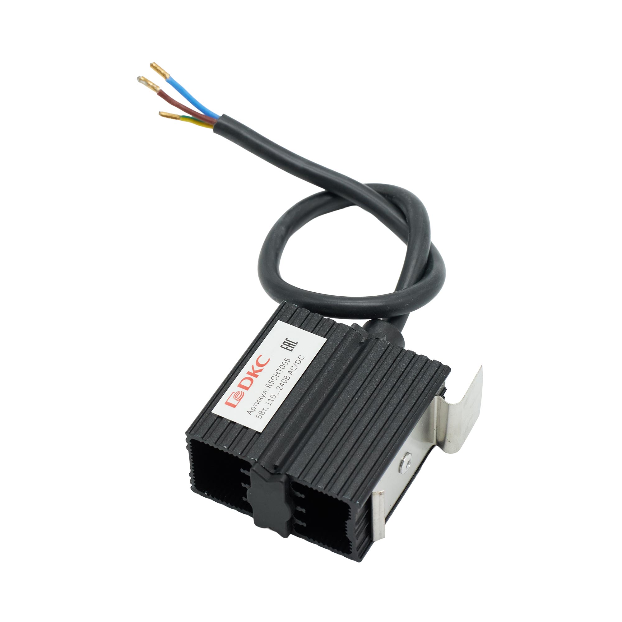 Compact heater with cable 5W, 110…240V AC/DC