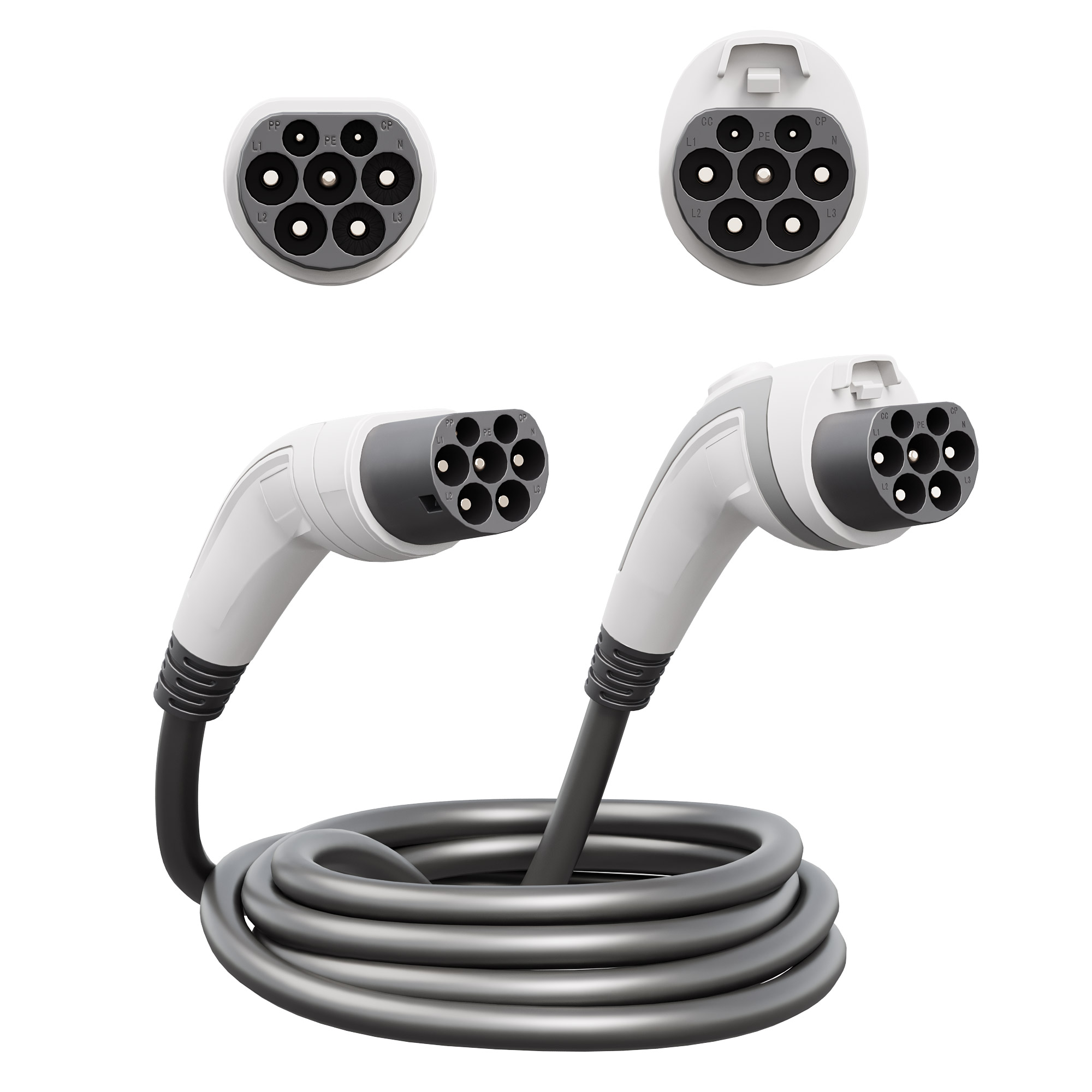 Кабель Type2-GB/T для подключения к зарядной станции "EOS Charge",однофазный, 5 м