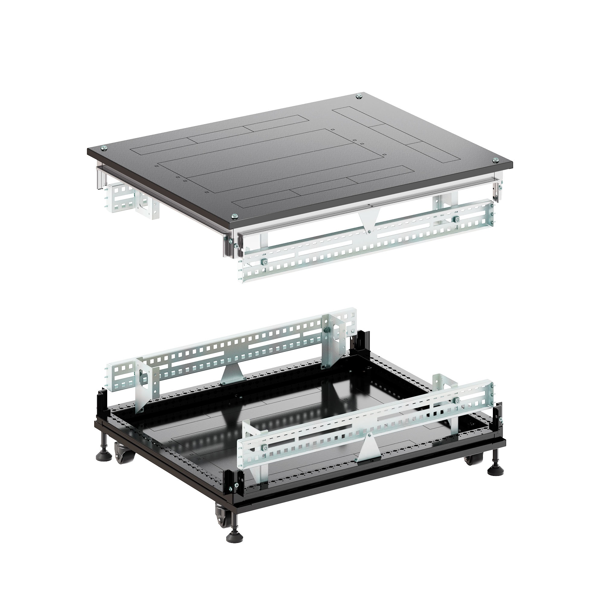 Комплект крыша-основание корпуса Крыша основание преперфорированные IT-CQE 800x1200, RAL9005 DKC|ДКС