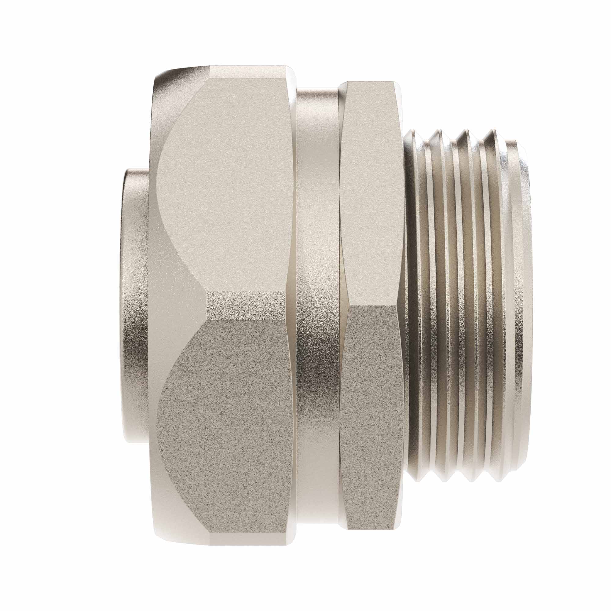 Straight metric thread connector metal flex.conduit - box DN 50 mm, М63х1,5