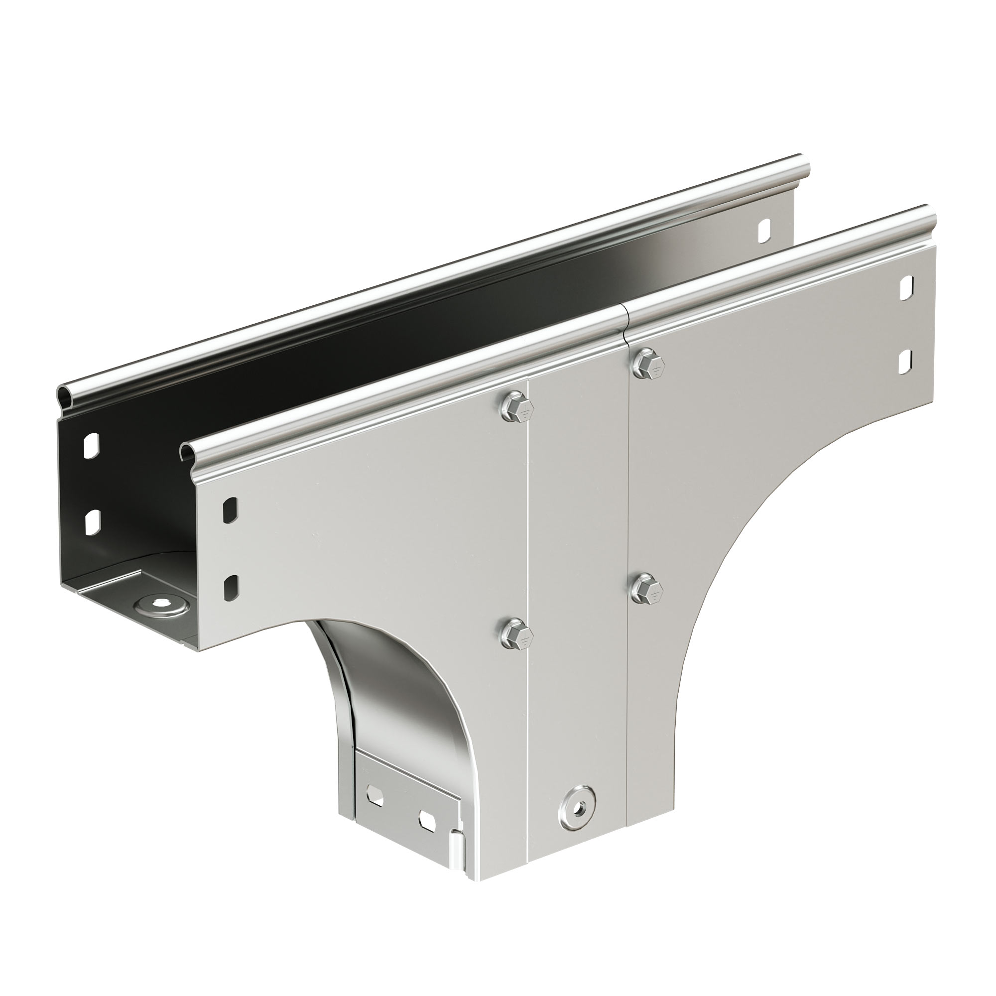 Комплектные аксессуары Ответвитель TDSA Т-образный вертикальный 100/200 в комплекте с крепежными элементами и соединительными пластинами, необходимыми для монтажа, горячеоцинкованный DKC|ДКС