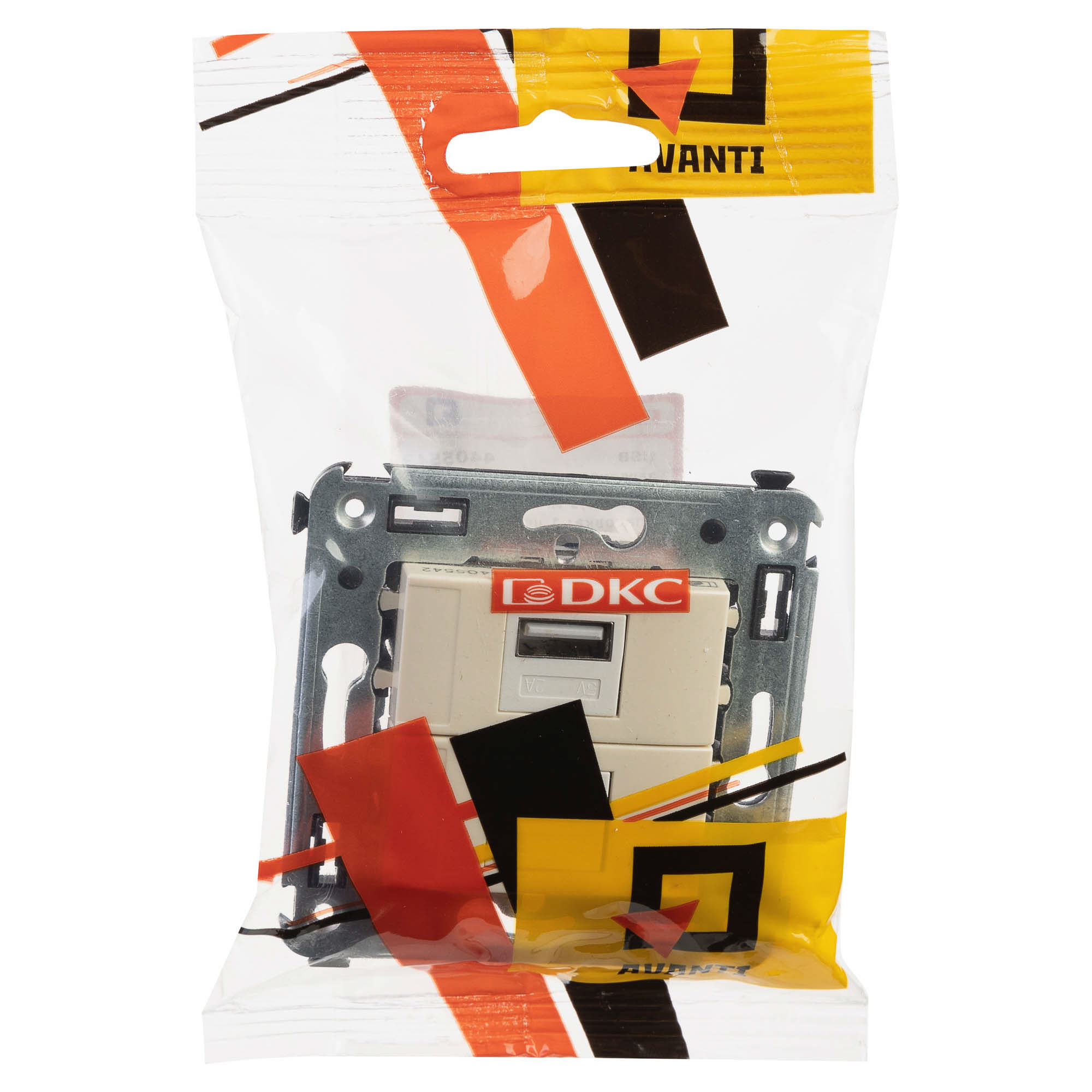 USB зарядное устройство в стену 2.1 А, Avanti, ванильная дымка