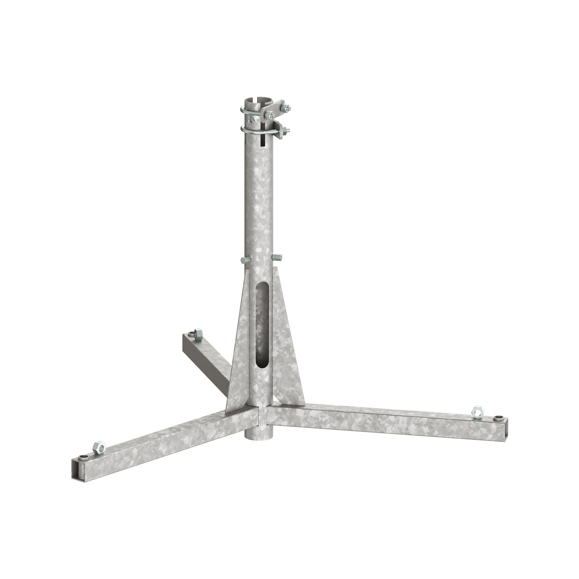 Система на основе изолированного токоотвода Тренога для изолированной молниеприёмной мачты DKC|ДКС