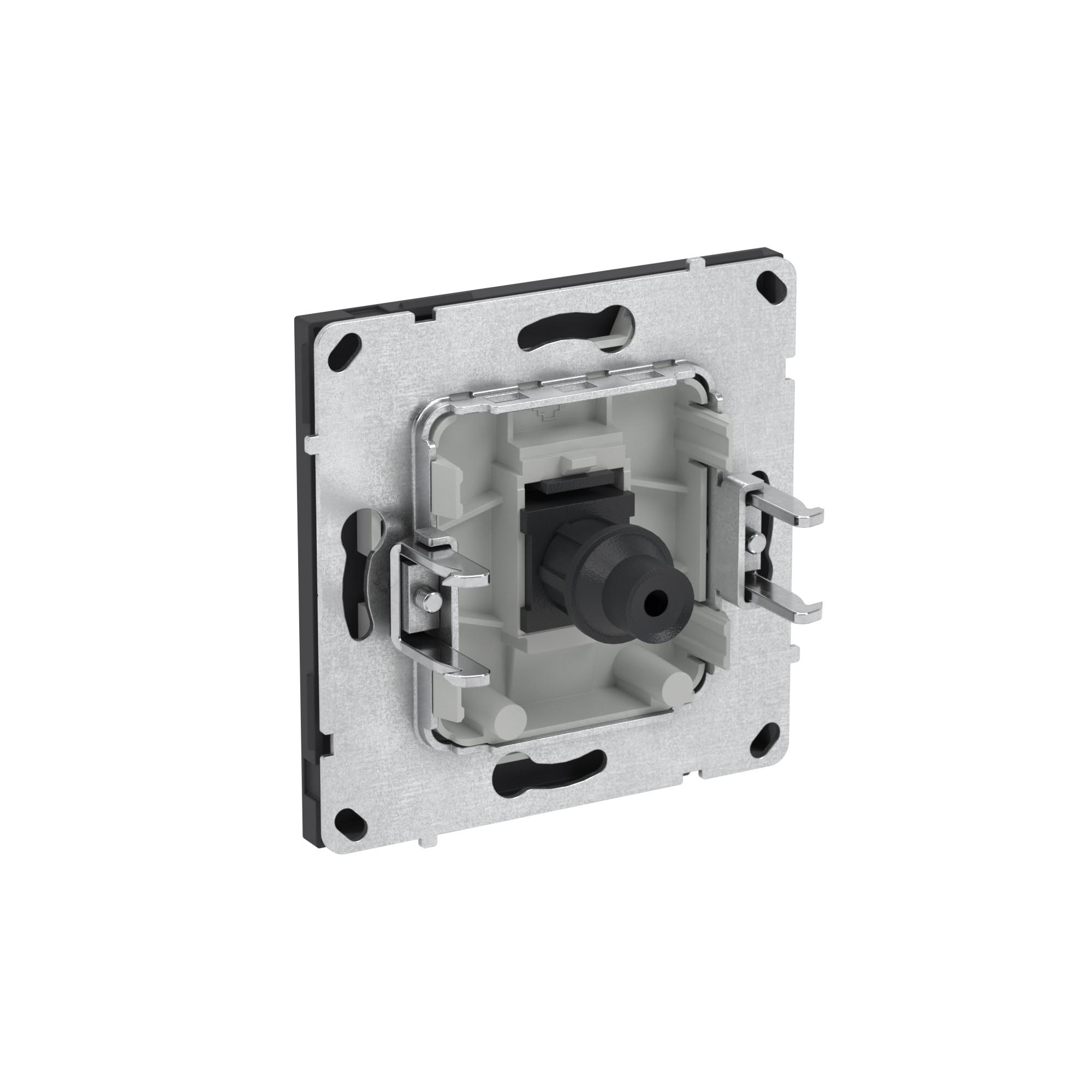 Розетка TV одиночная, KANT, черный уголь