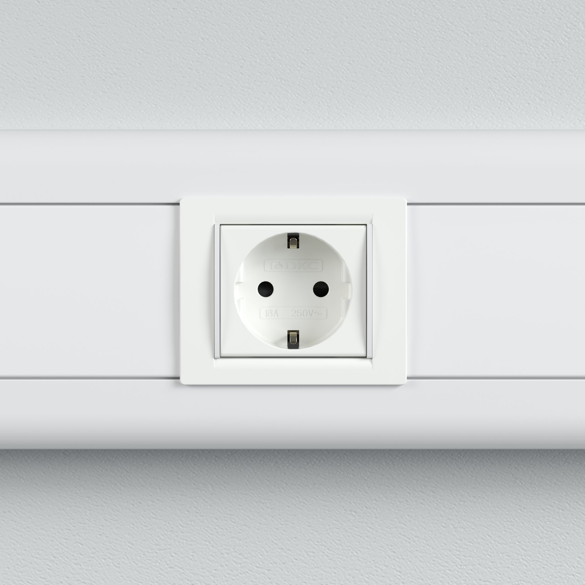 Розетка силовая 2Р+Е, со шторками, ЭУИ Вива (Viva)