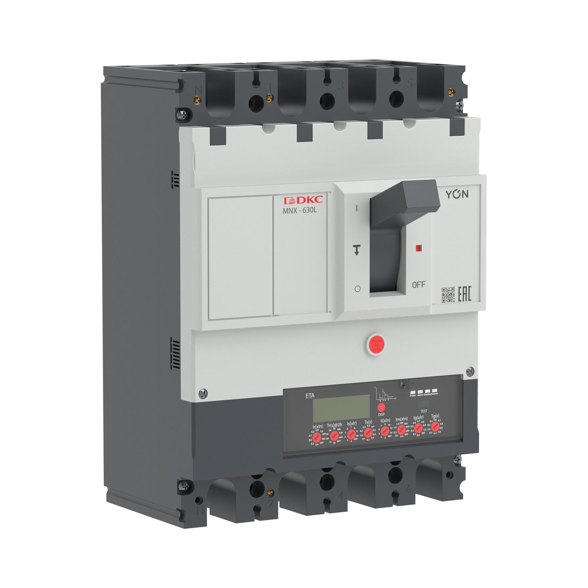 Автоматические выключатели в литом корпусе YON pro MNX Авт. выкл. YON pro MNX630L 4P 630A 70kA при AC415V расц. ETA DKC|ДКС