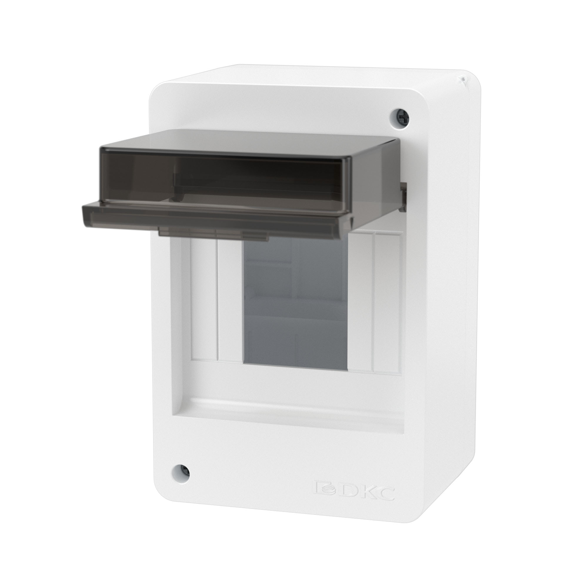 Щиток 4 мод настенный Фрейм (FRAME), белый, с тонированной дверцей