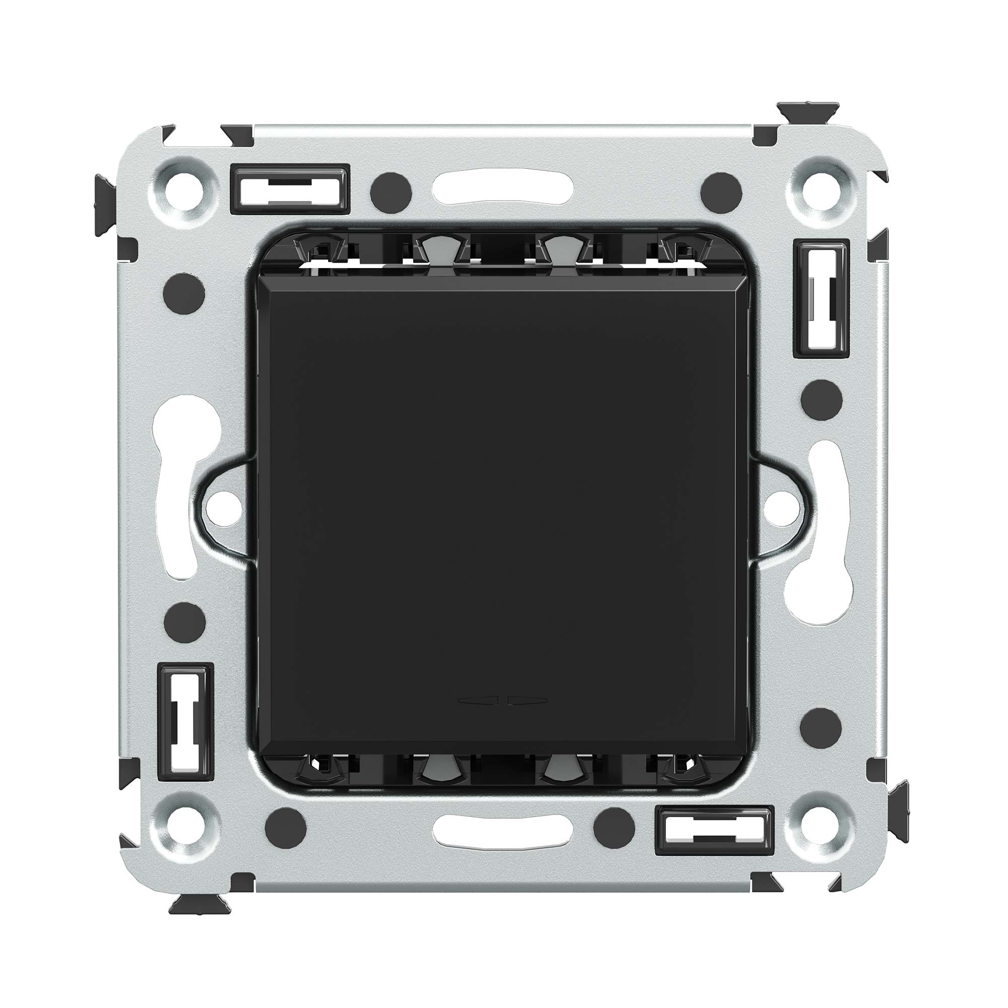 Кнопки Кнопка одноклавишная в стену, Avanti, черный квадрат DKC|ДКС