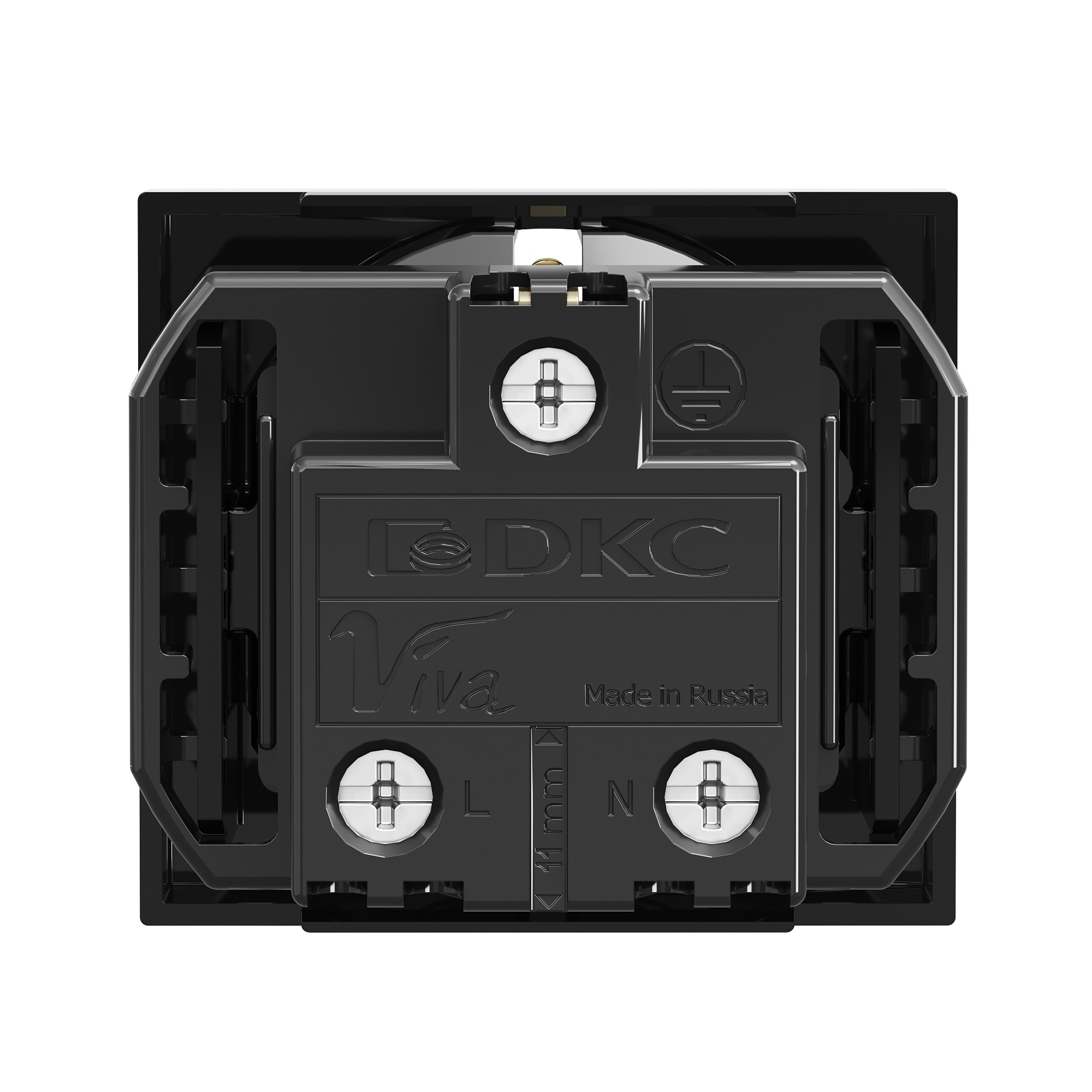 Розетка силовая, ЭУИ Вива (Viva), 2 мод., цвет че