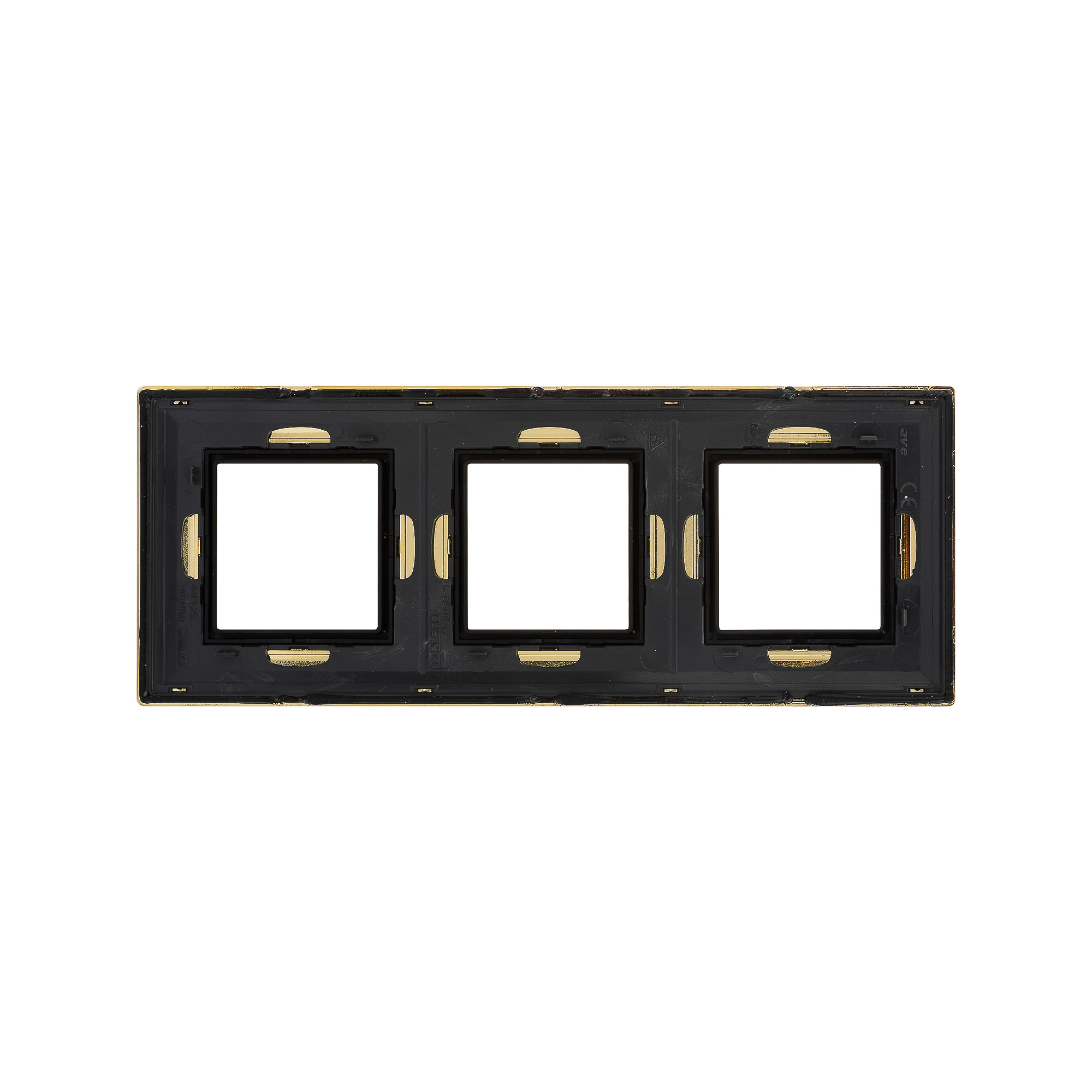 Рамка из металла 3 поста (6 мод.), Avanti, золотая