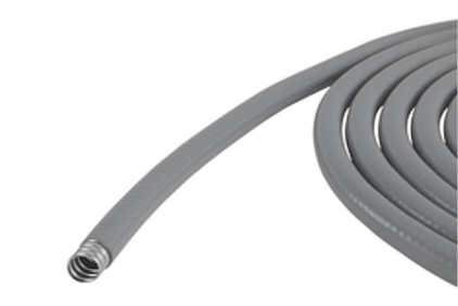 Flexible metal conduit in smooth PVC coating