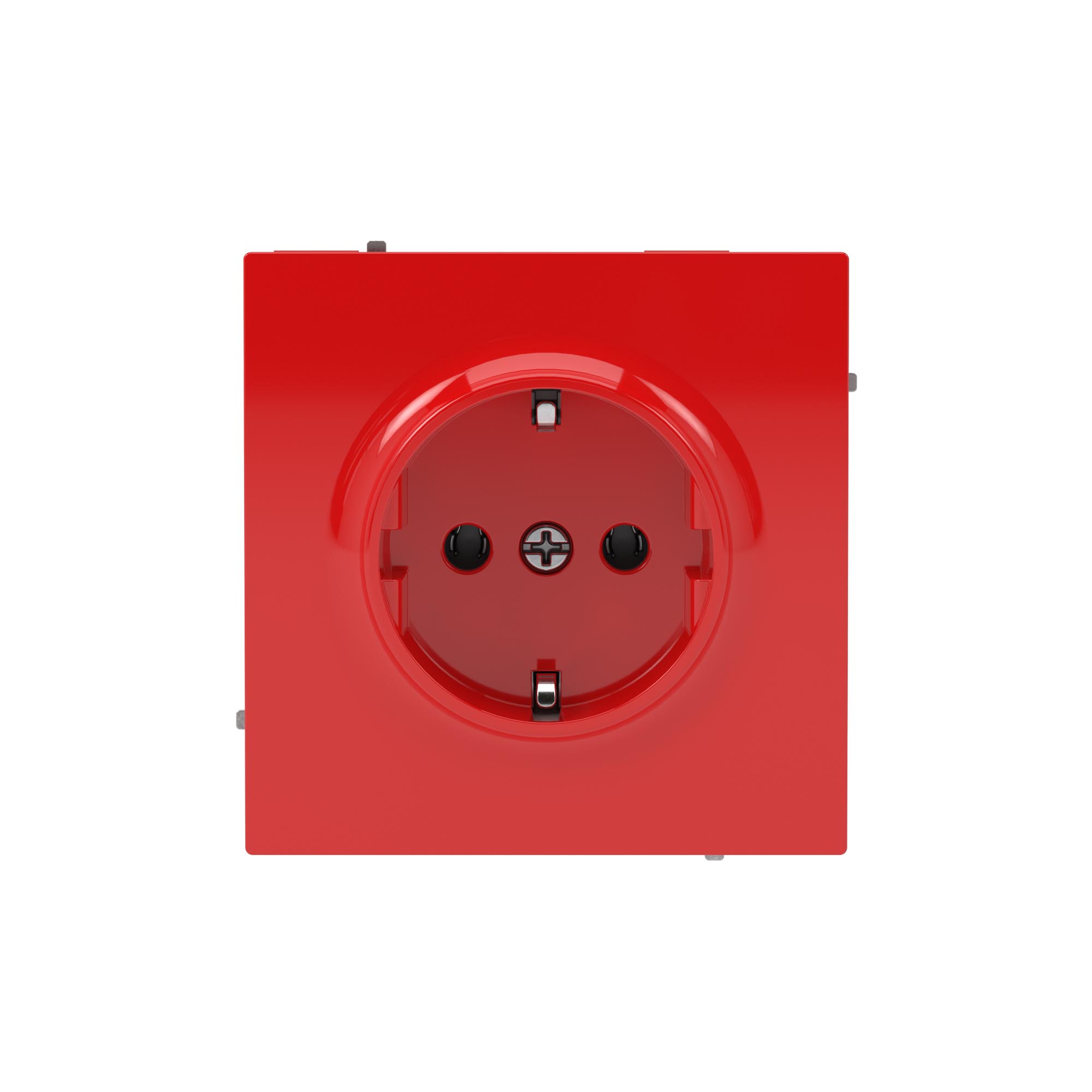Силовые розетки Розетка силовая, 2P+E, без з/ш, KANT, красный сатин DKC|ДКС
