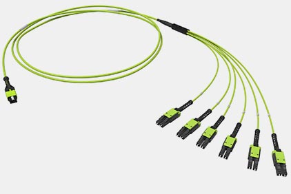 Fiber optic fan-out cable assemblies  12 fibers, 1xMTP PRO(12)/6xLC Duplex Uniboot