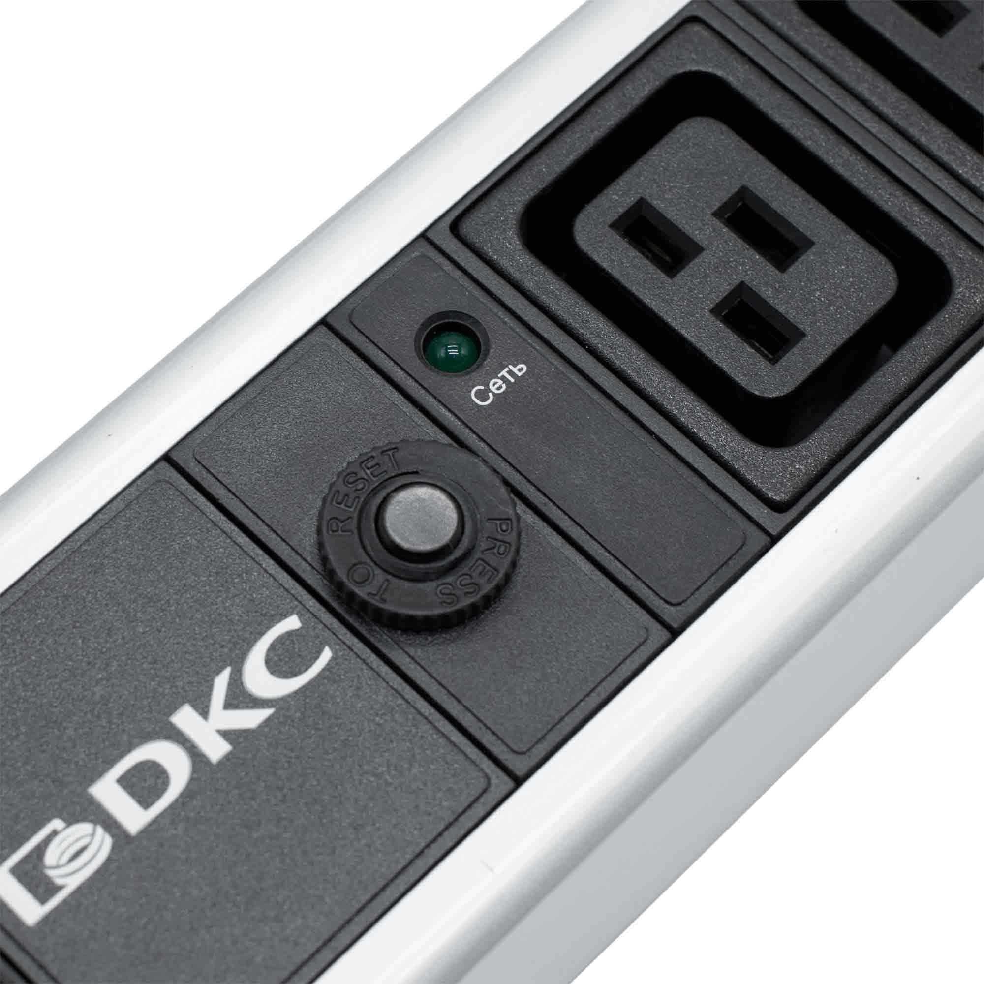 Блок распределения питания (PDU) 0U 16A с индикацией, Вых:12 х C19, Вх:С20