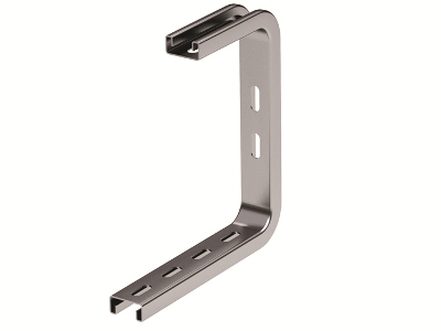 Light overhead bracket DS, L100, thickness 2,5 mm, zinc lamellar coating