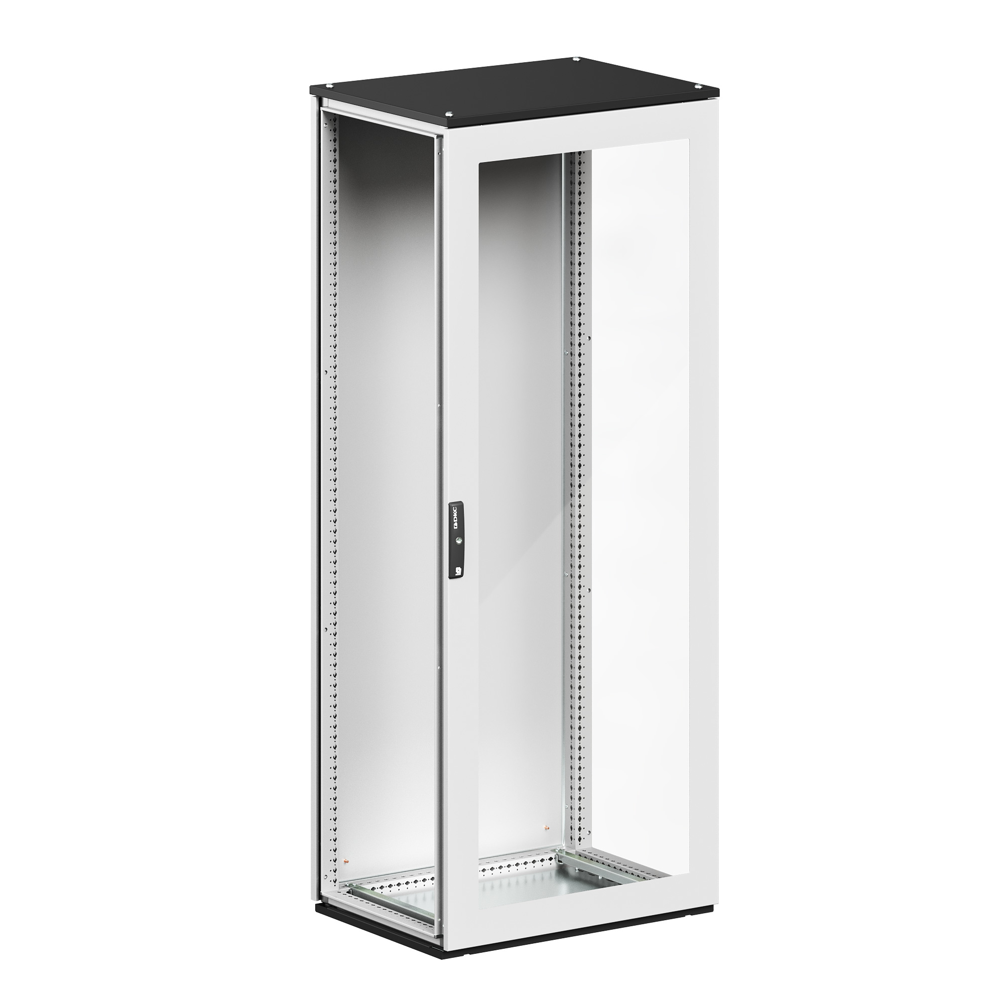 Комплекты корпусов CQE N Комплект напольного корпуса CQE N со стеклянной дверью и с задней панелью ВхШхГ 1800x600x800 мм RAM block DKC|ДКС
