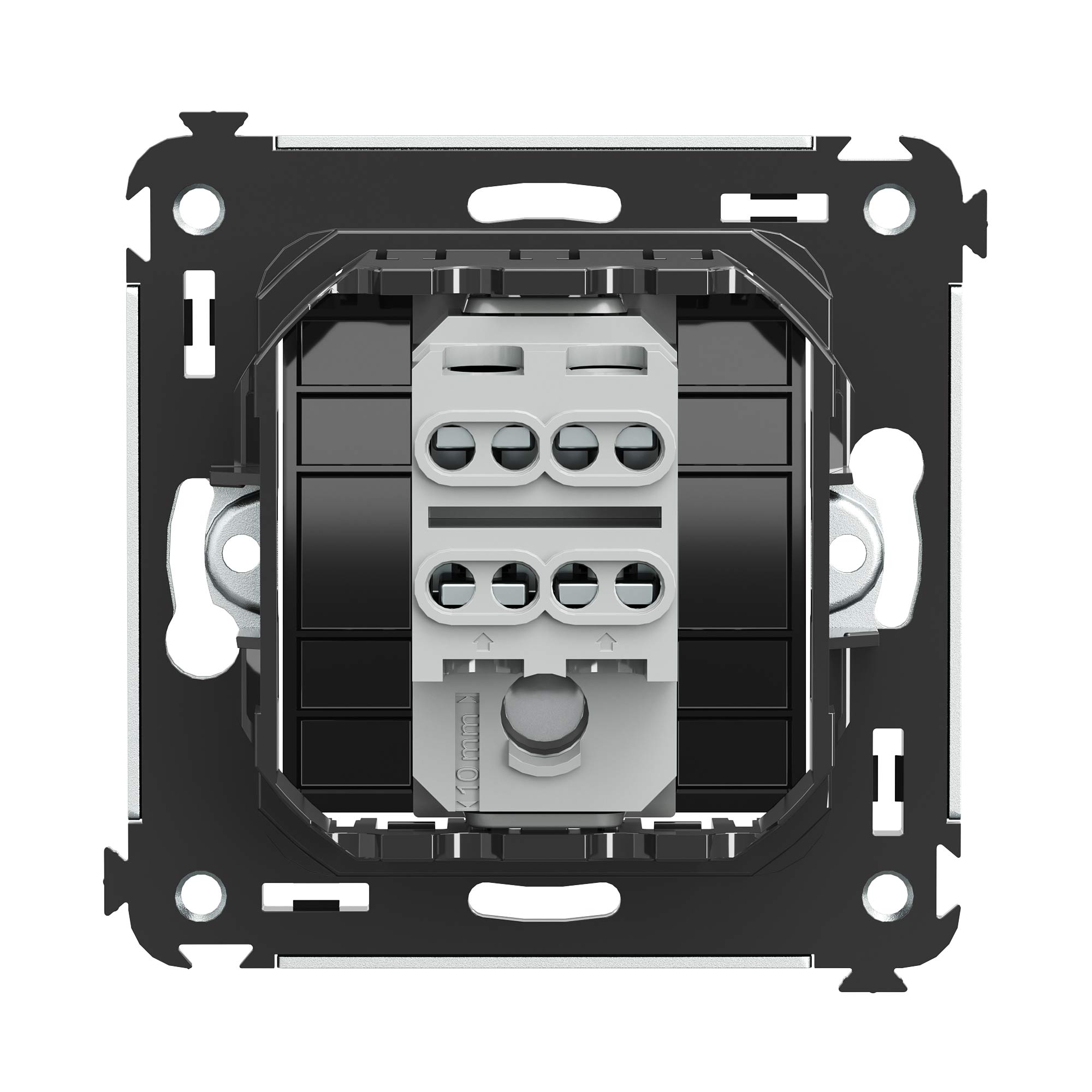 Инвертор одноклавишный в стену, Avanti, черный квадрат