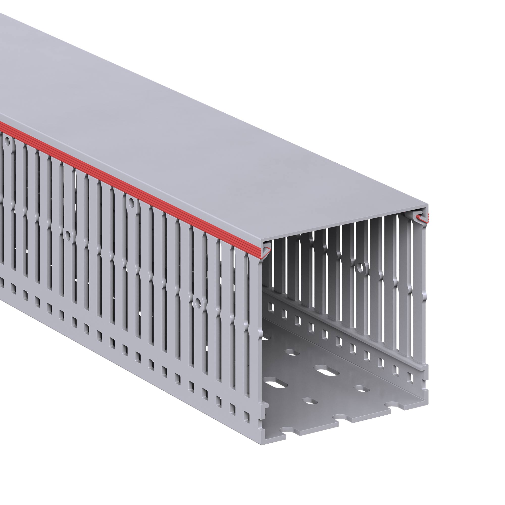 Перфорированные короба серии RL6 Короб перфорированный, серый RL6 80x80 DKC|ДКС