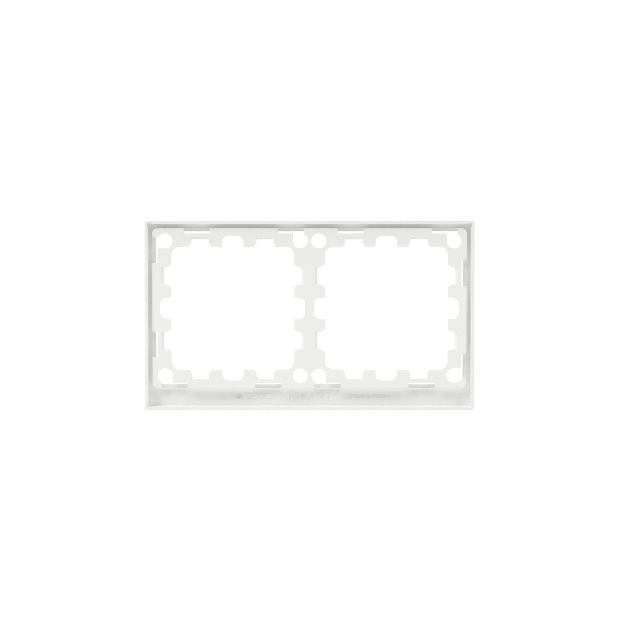 Рамка на 2 поста, KANT, белая магнолия