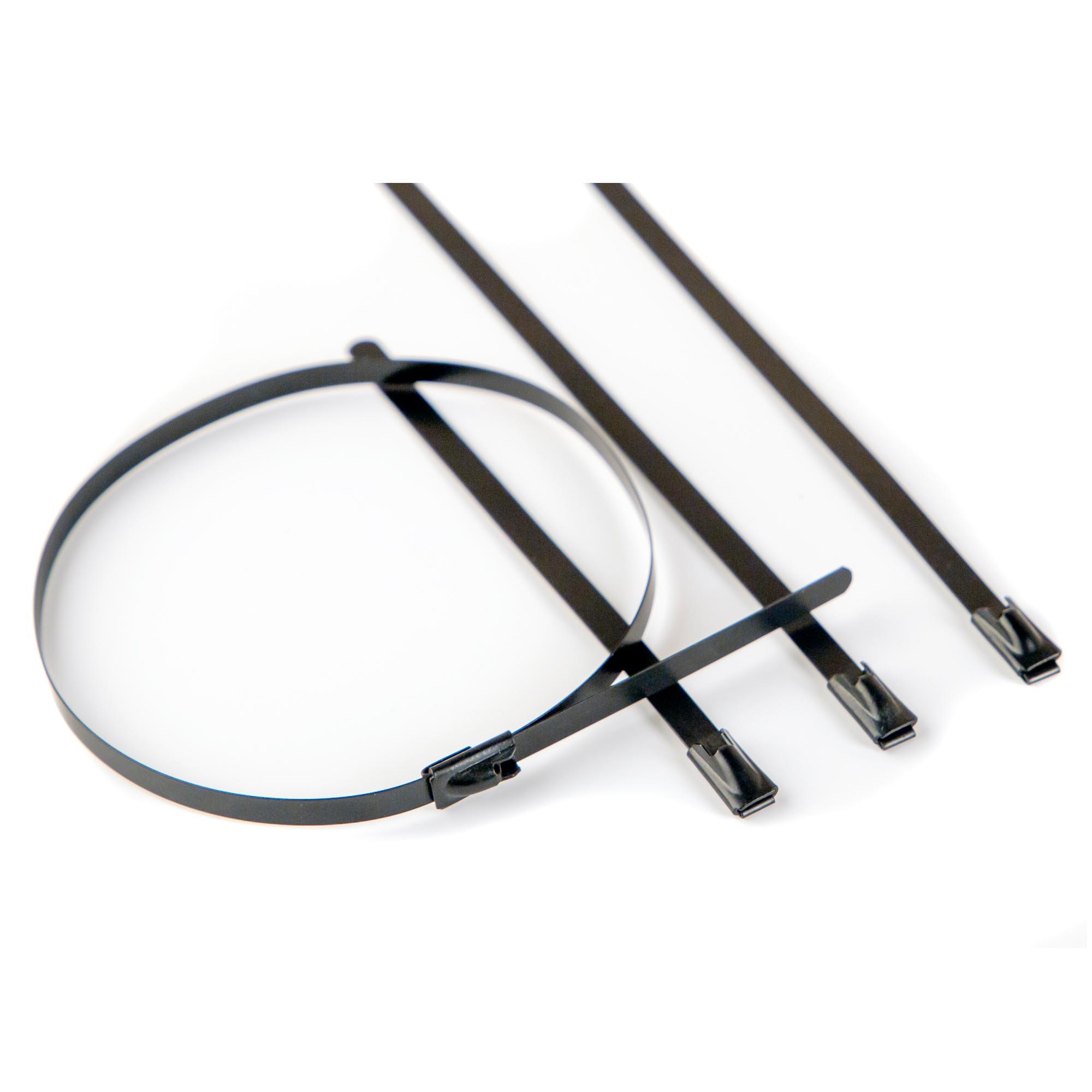 Хомут из нержавеющей стали AISI 316 4.6x520 мм с эпоксидно-полиэстерным покрытием