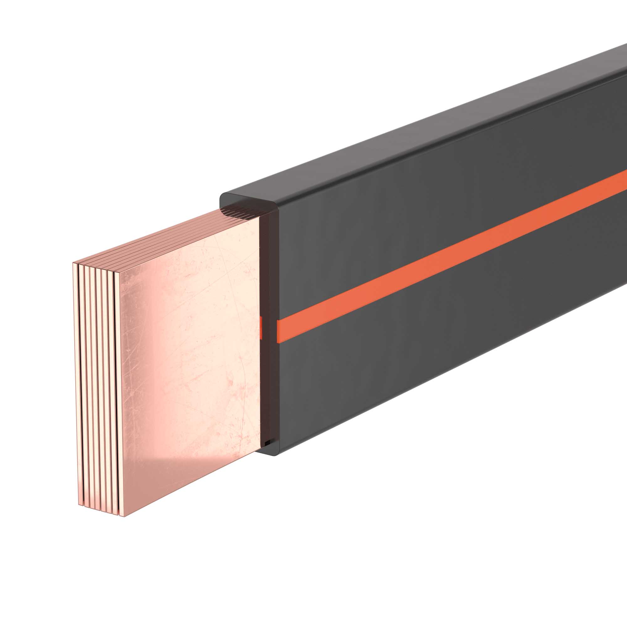 Гибкая шина в ПВХ изоляции, 5x63x1мм, In-1030А (ΔT-50K) 2м