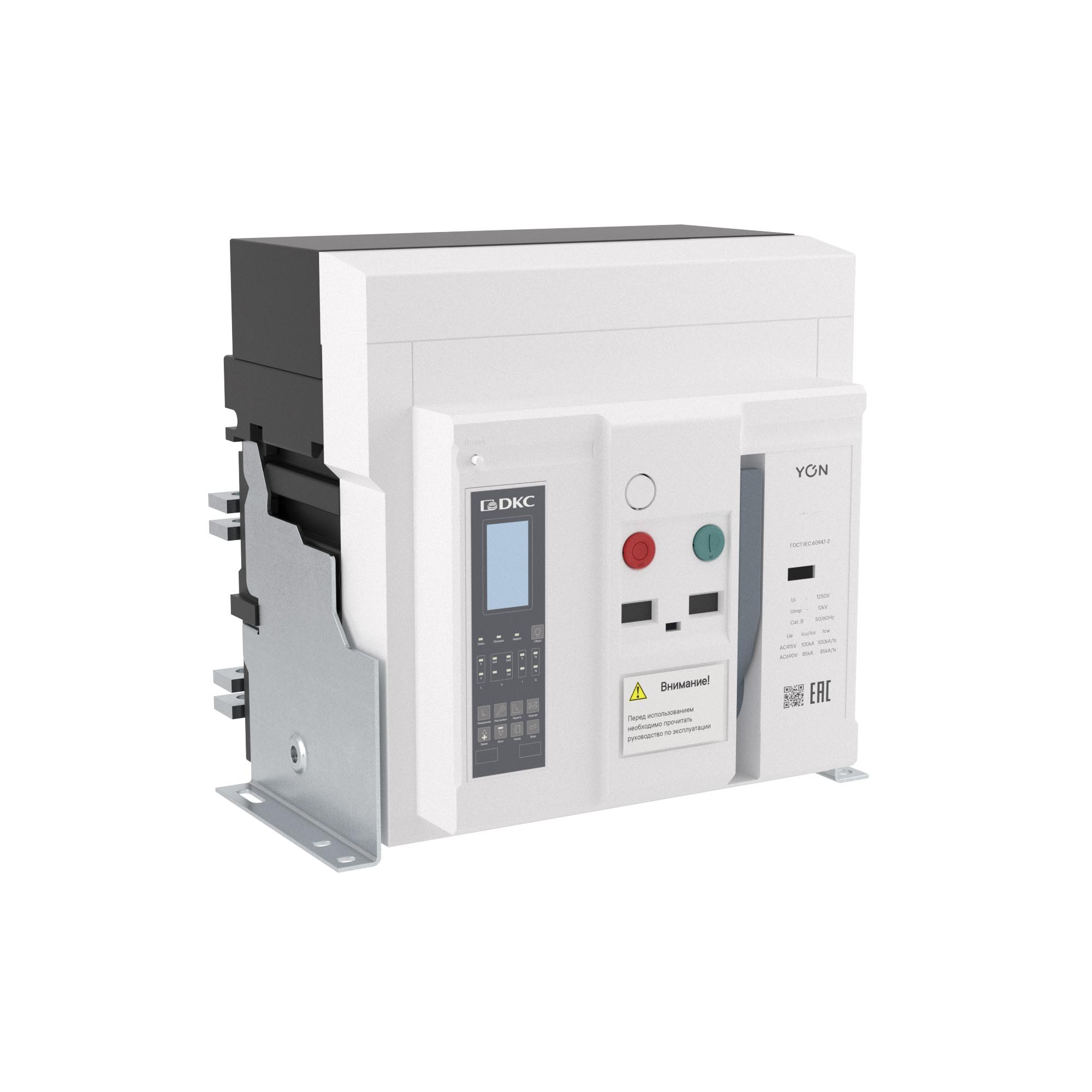 Воздушные автоматические выключатели YON pro ANX  Воздушный автоматический выключатель YON pro ANX25X 3P 2500 А 100 кА, типоразмер M, расцепитель ETE, стационарный, горизонтальное/вертикальное подключение, управление 220 В AC DKC|ДКС