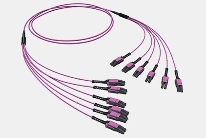 Fiber optic fan-out cable assemblies 12 fibers, 6xLC Duplex Uniboot/6xLCDuplex Uniboot