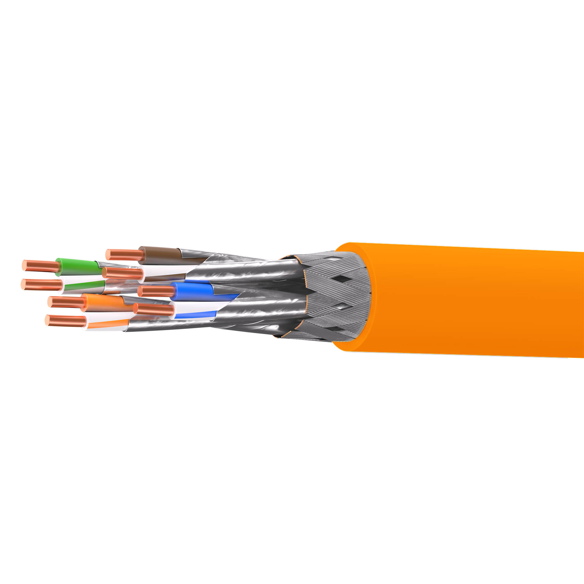 Кабель витая пара кат. 6А экранированный S/FTP, 4 пары, нг(А)-HF, цвет ...