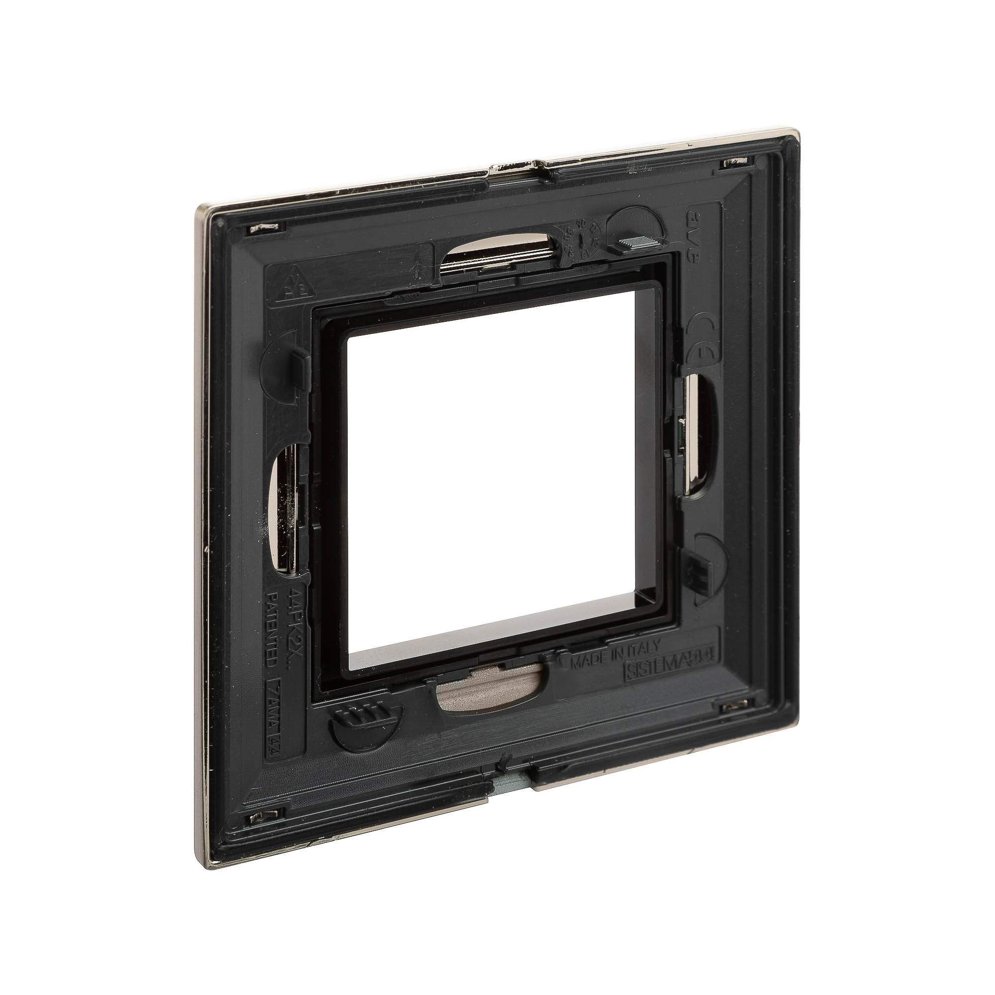 Рамка из металла 1 пост (2 мод.), Avanti, никелированная