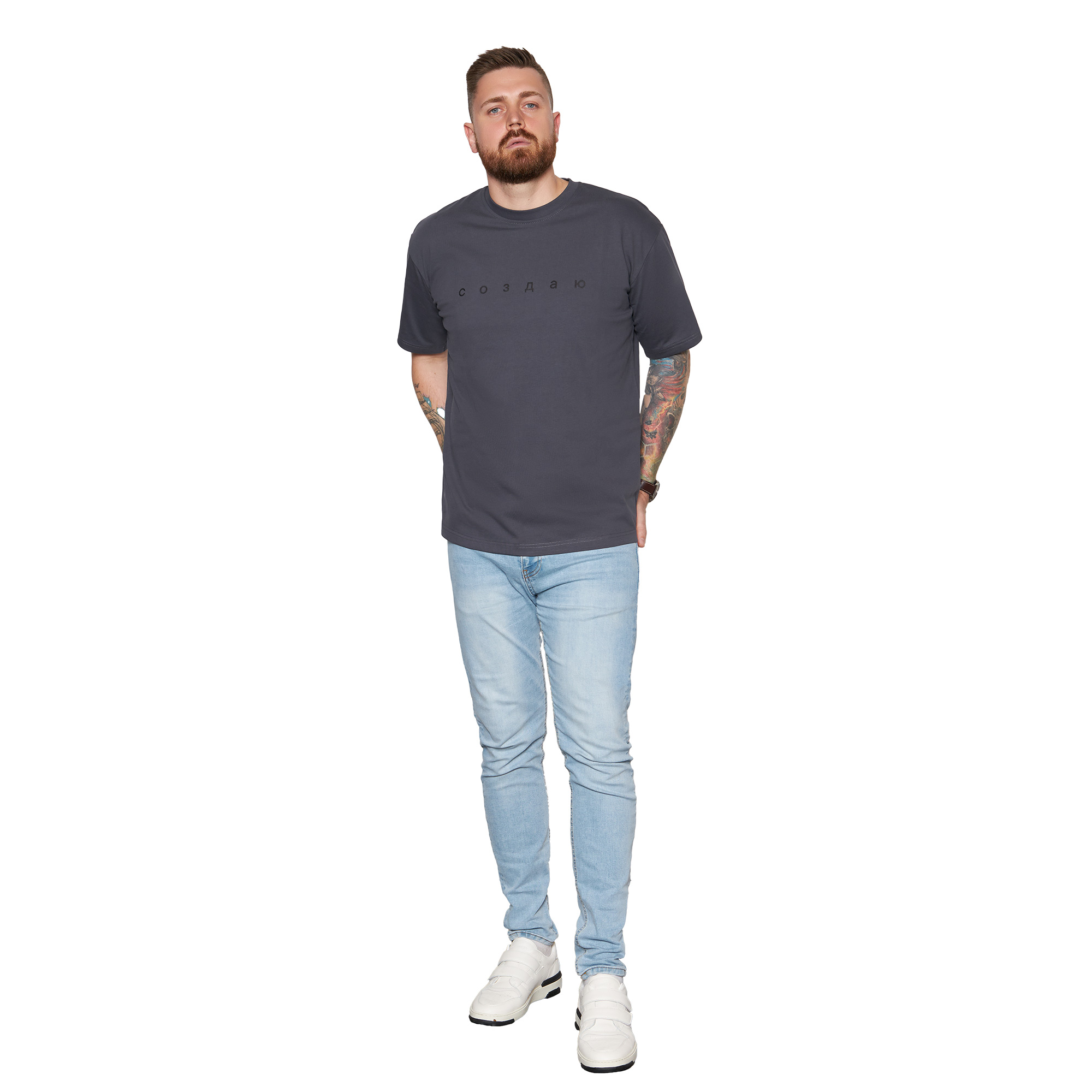 Одежда Футболка серая "Создаю", размер S DKC|ДКС