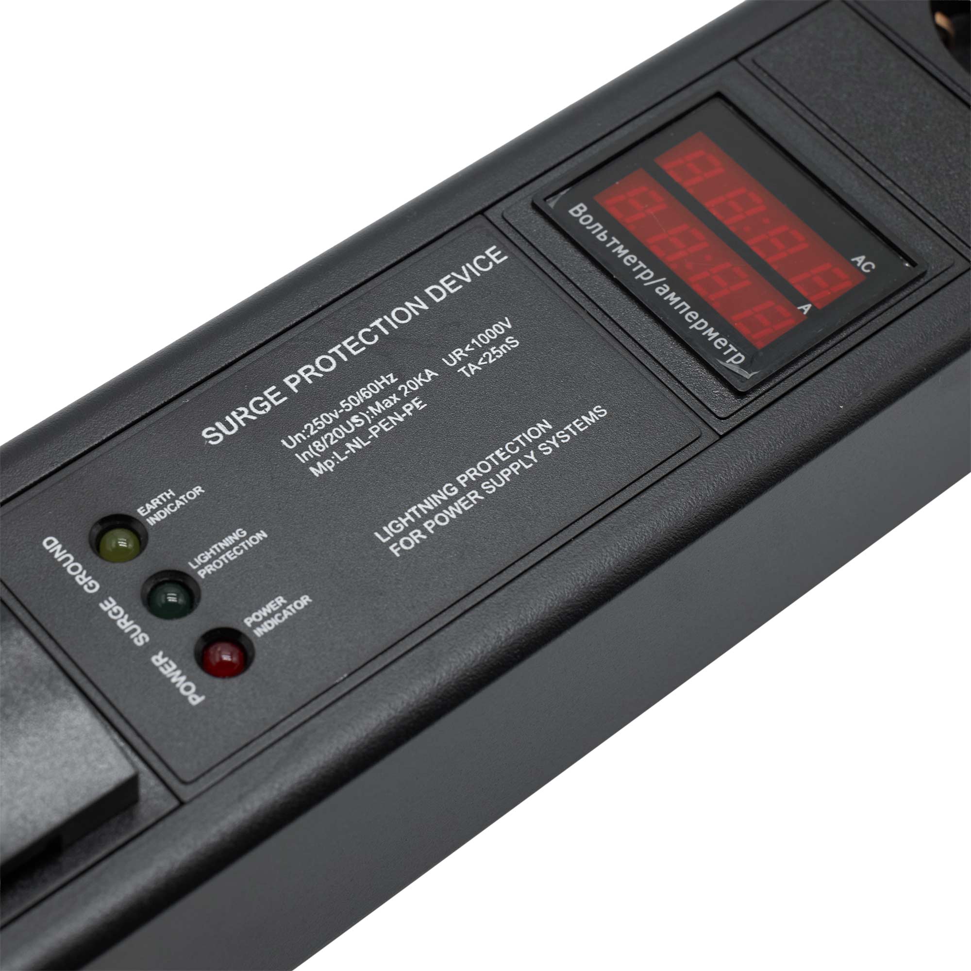 Блок распределения питания (PDU) 0U, 16A с выключателем, защитой и индикацией, Вых:10 Sсhuko, Вх: Schuko