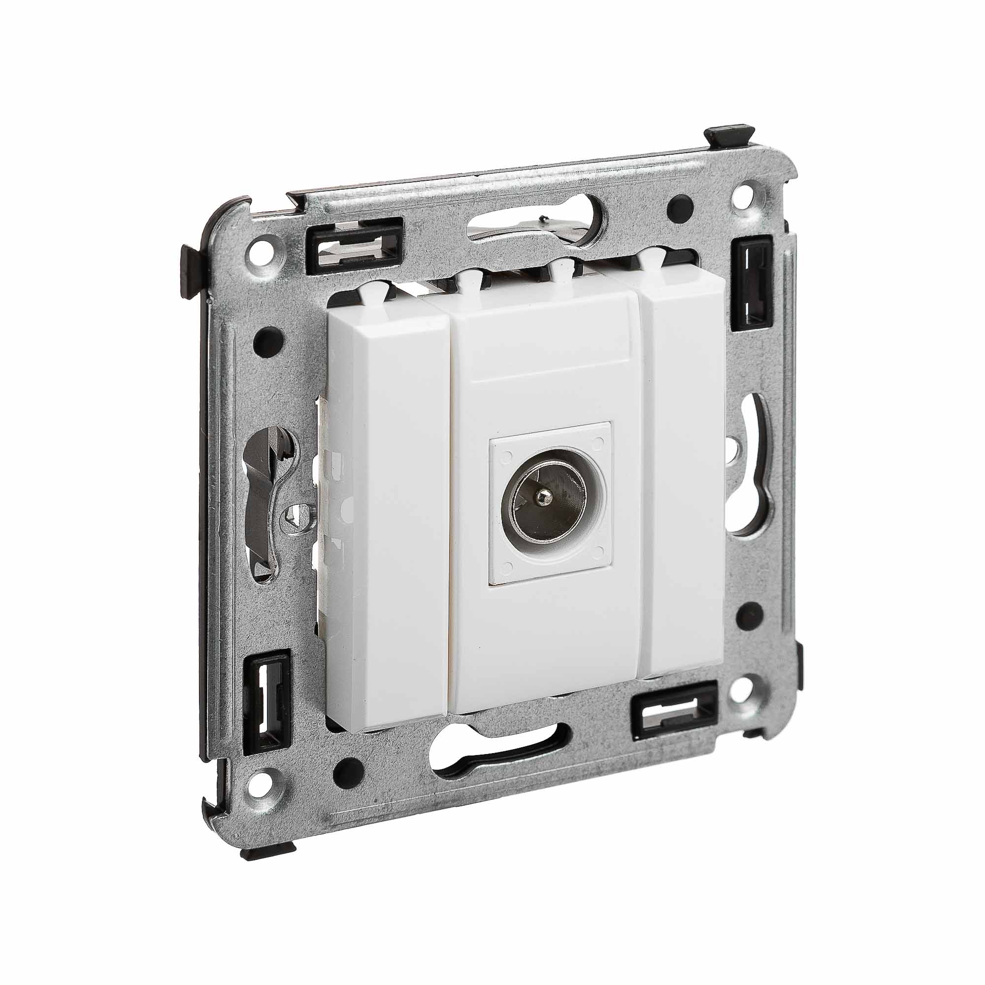 Розетка TV одиночная в стену, Avanti, белое облако