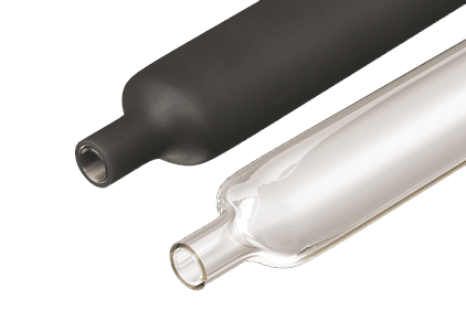 Thin heat shrink tubes with adhesive compound ratio 4:1