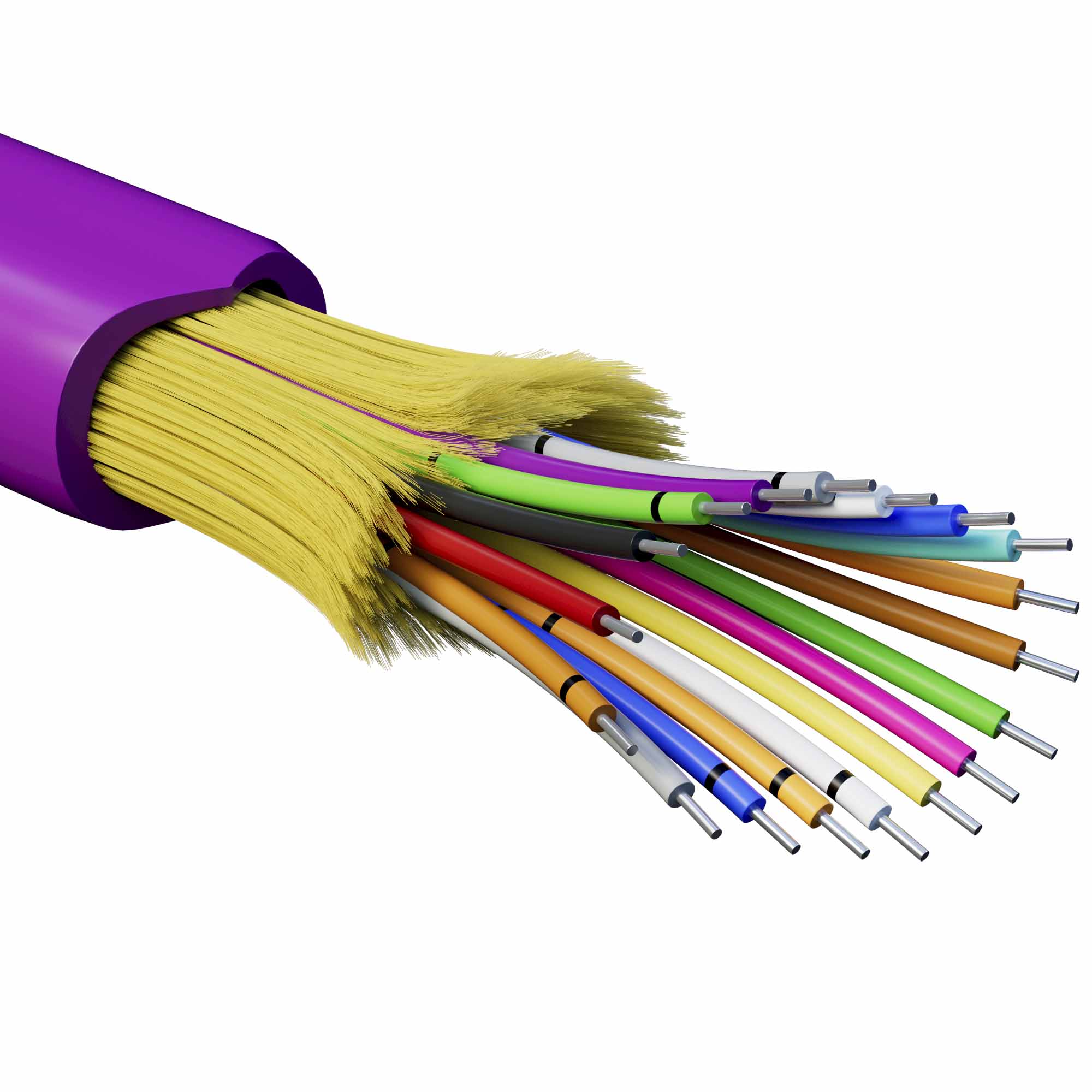 Кабель волоконно-оптический, распределительный, арамидные упрочняющие нити, для внутренней прокладки, нг(A)-HFLTx, 18 ОВ, категория OM4 (G.651.1) плотный буфер, 0,4 кН, барабан 2000 м