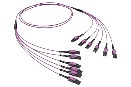 Fiber optic fan-out cable assemblies 12 fibers, 6xLC Duplex Uniboot/6xLC Duplex Uniboot