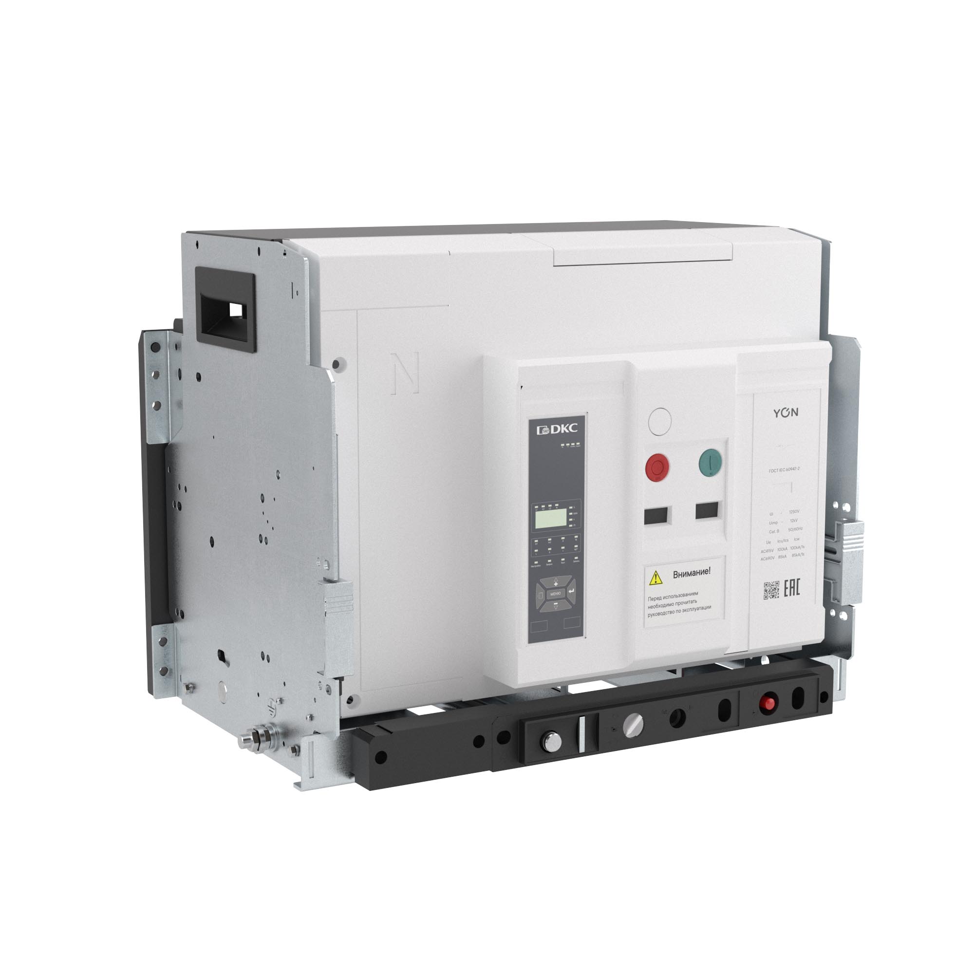 Воздушные автоматические выключатели YON pro ANX  Воздушный автоматический выключатель YON pro ANX40X 4P 4000 А 100 кА, типоразмер M, расцепитель ETA, выкатной, горизонтальное подключение, управление 220 В AC DKC|ДКС