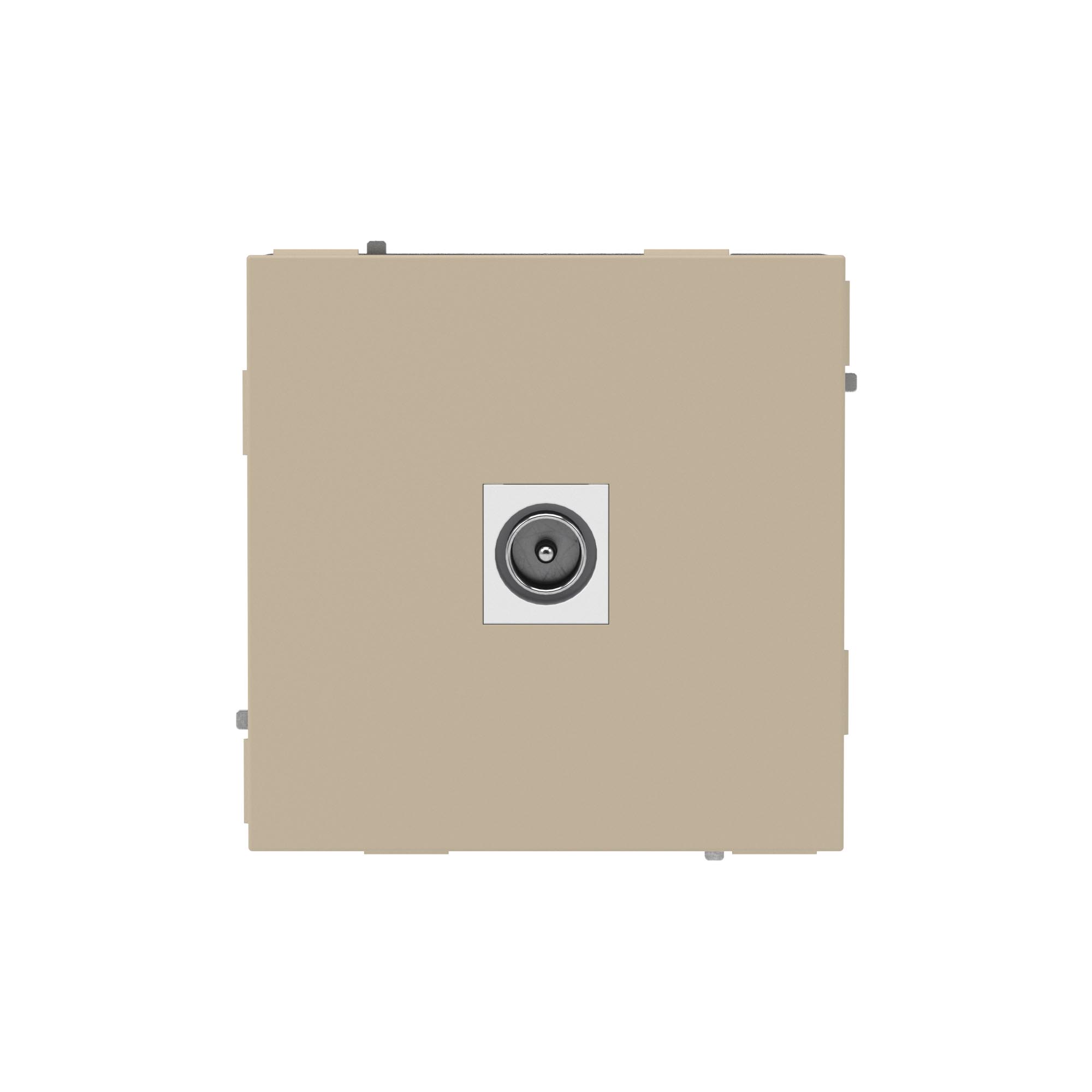 Розетка TV одиночная, KANT, ванильный марципан