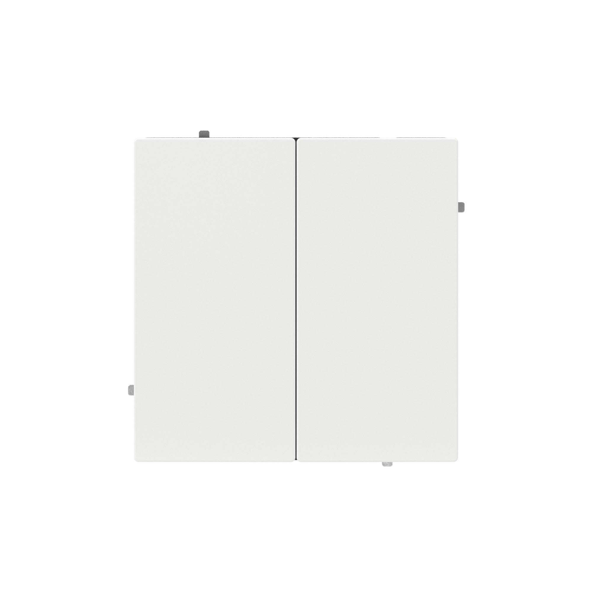 Выключатель двухклавишный, KANT, белая магнолия